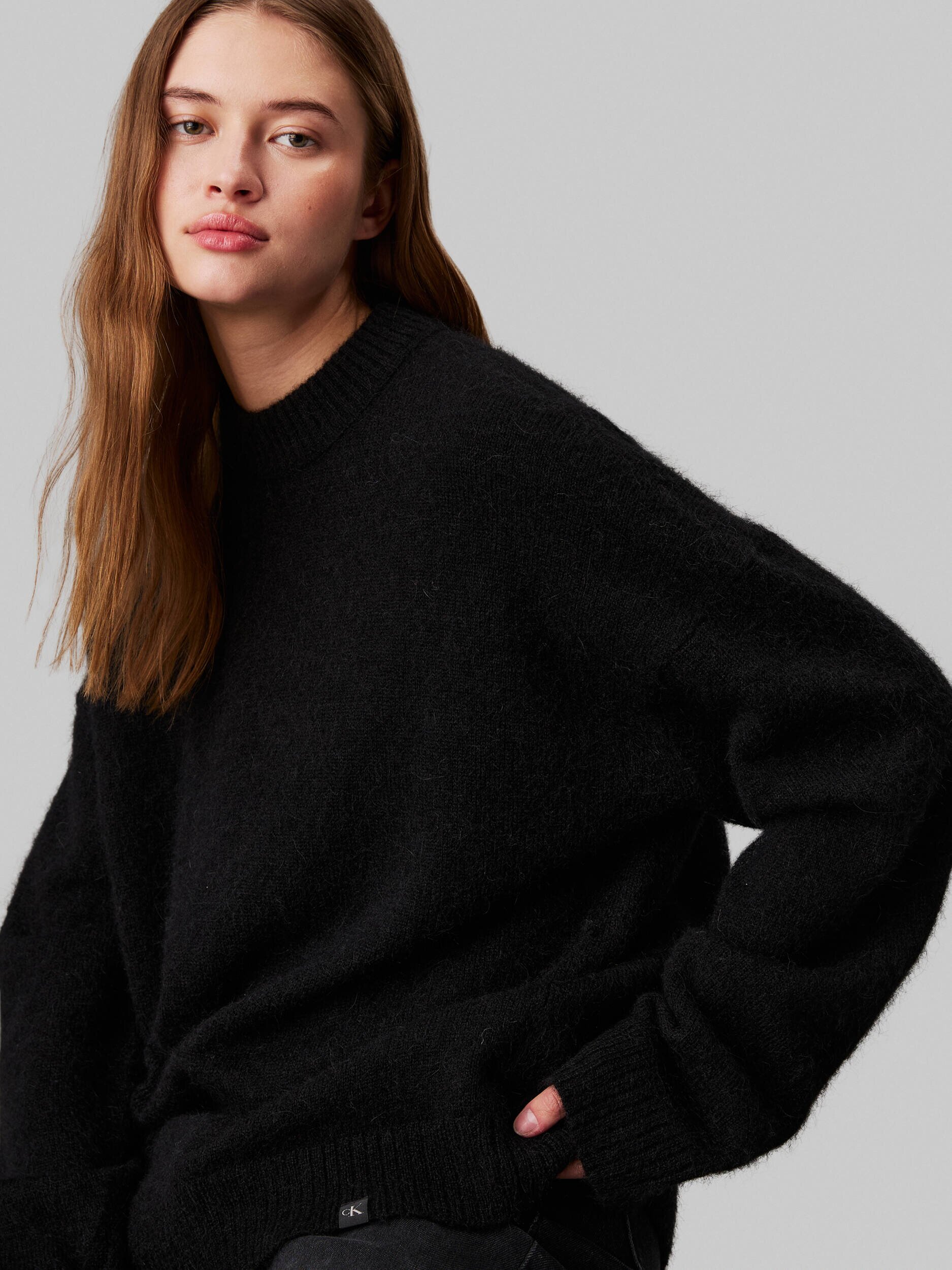 Calvin Klein Jeans Pulover | Loose fit cu adaos de lână