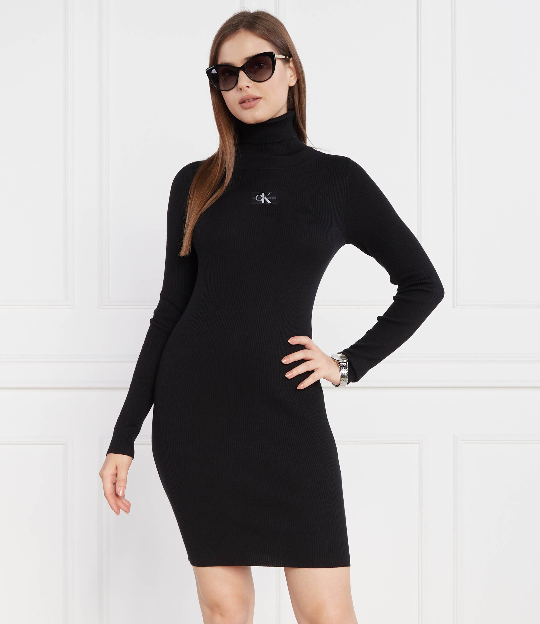 Calvin Klein Jeans Rochie BADGE ROLL NECK