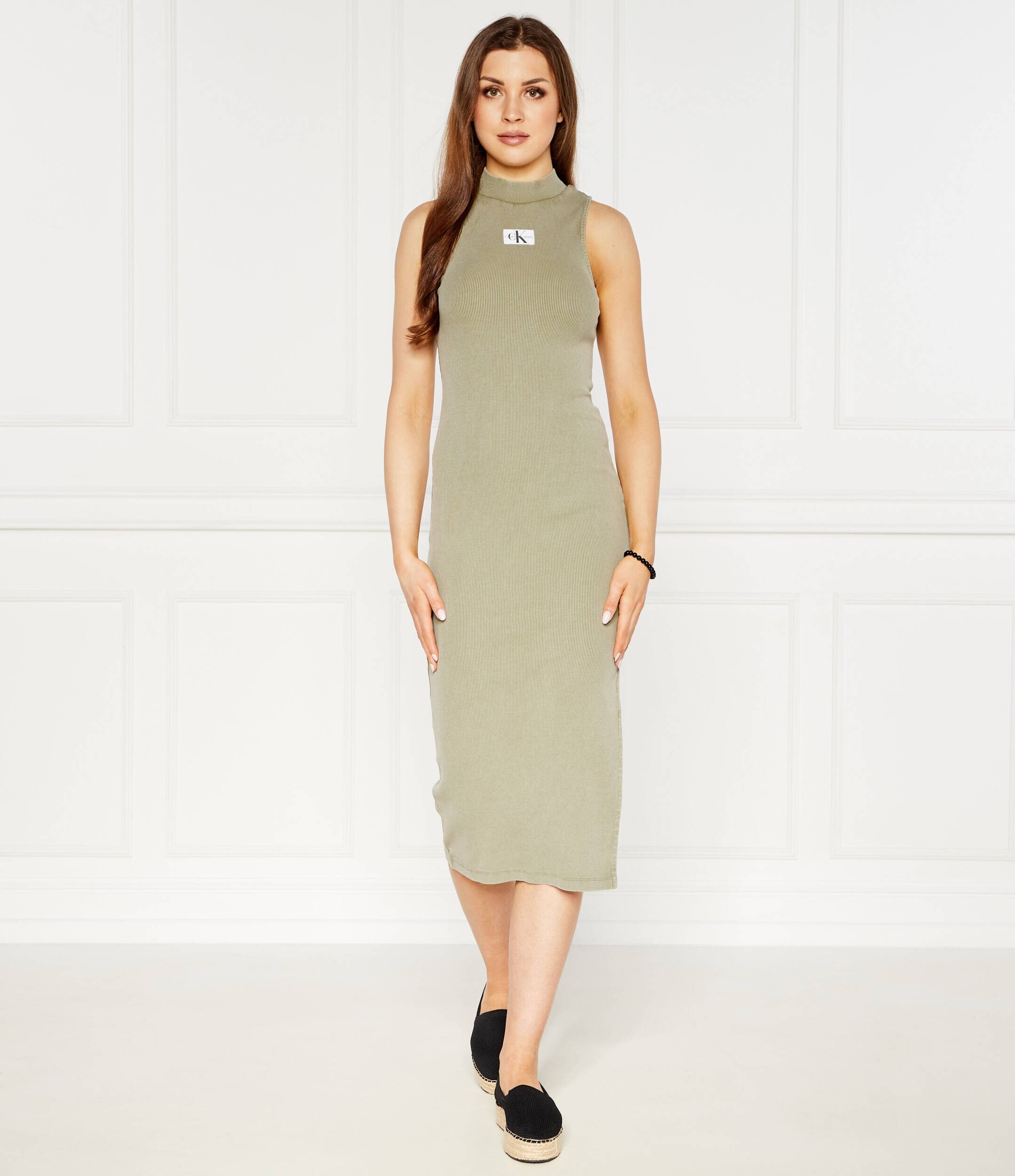 Calvin Klein Jeans Rochie WASHED RIB LABEL