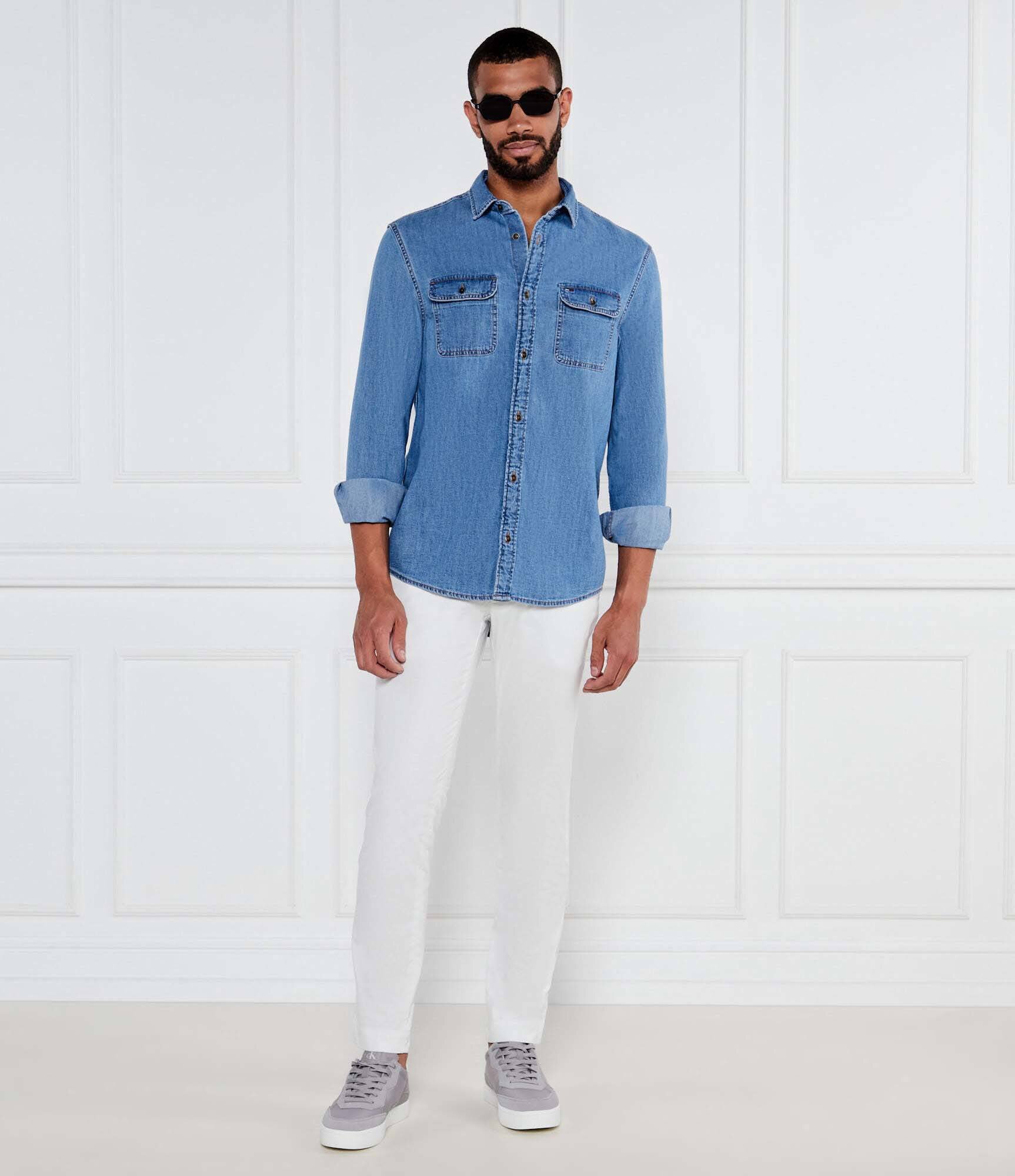 Calvin Klein Jeans Sneakers cu adaos de piele