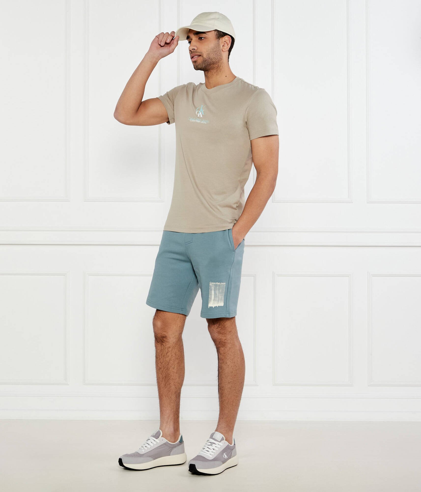Calvin Klein Jeans Sneakers cu adaos de piele
