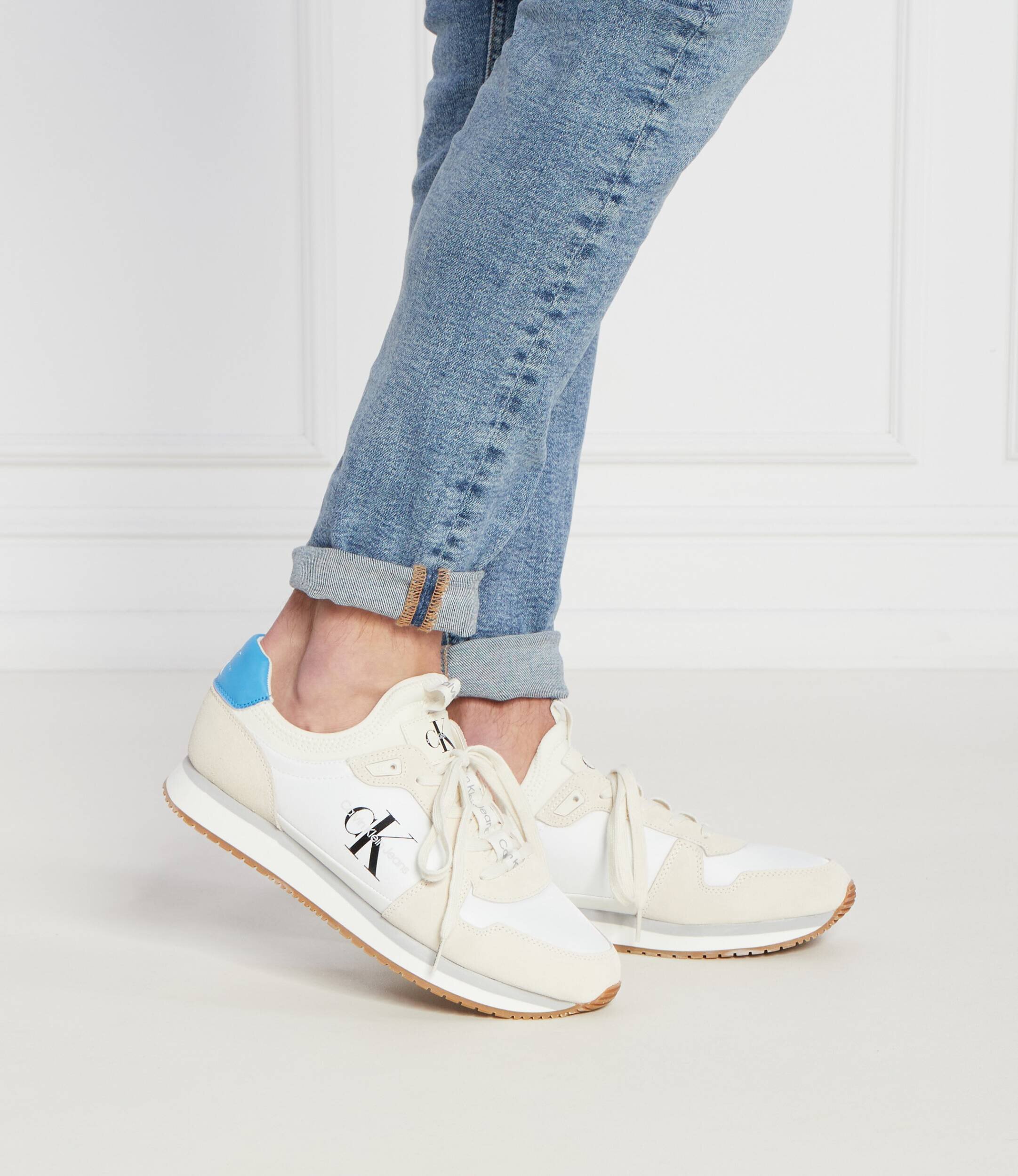 Calvin Klein Jeans Sneakers cu adaos de piele