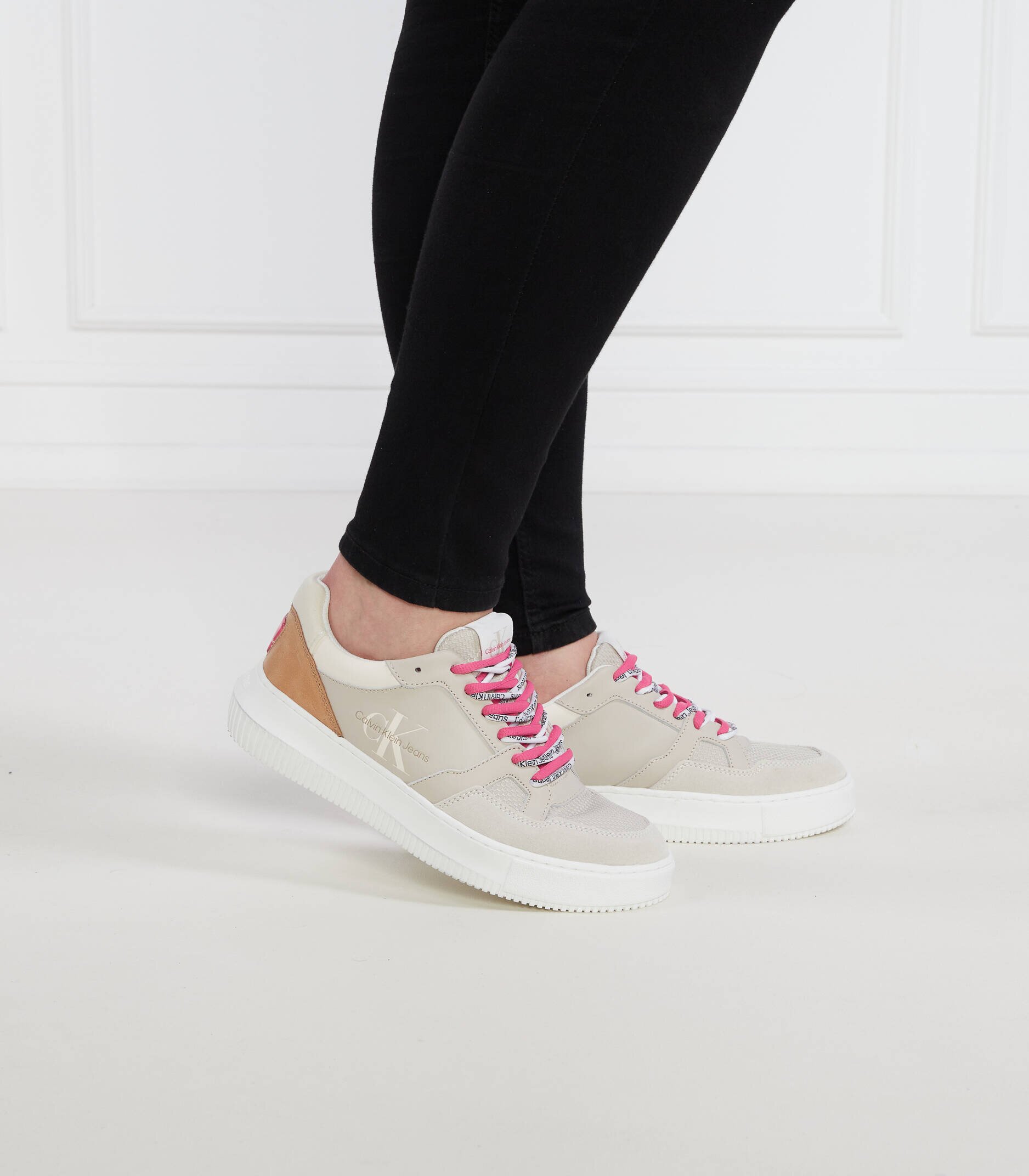Calvin Klein Jeans Teniși din piele Cupsole