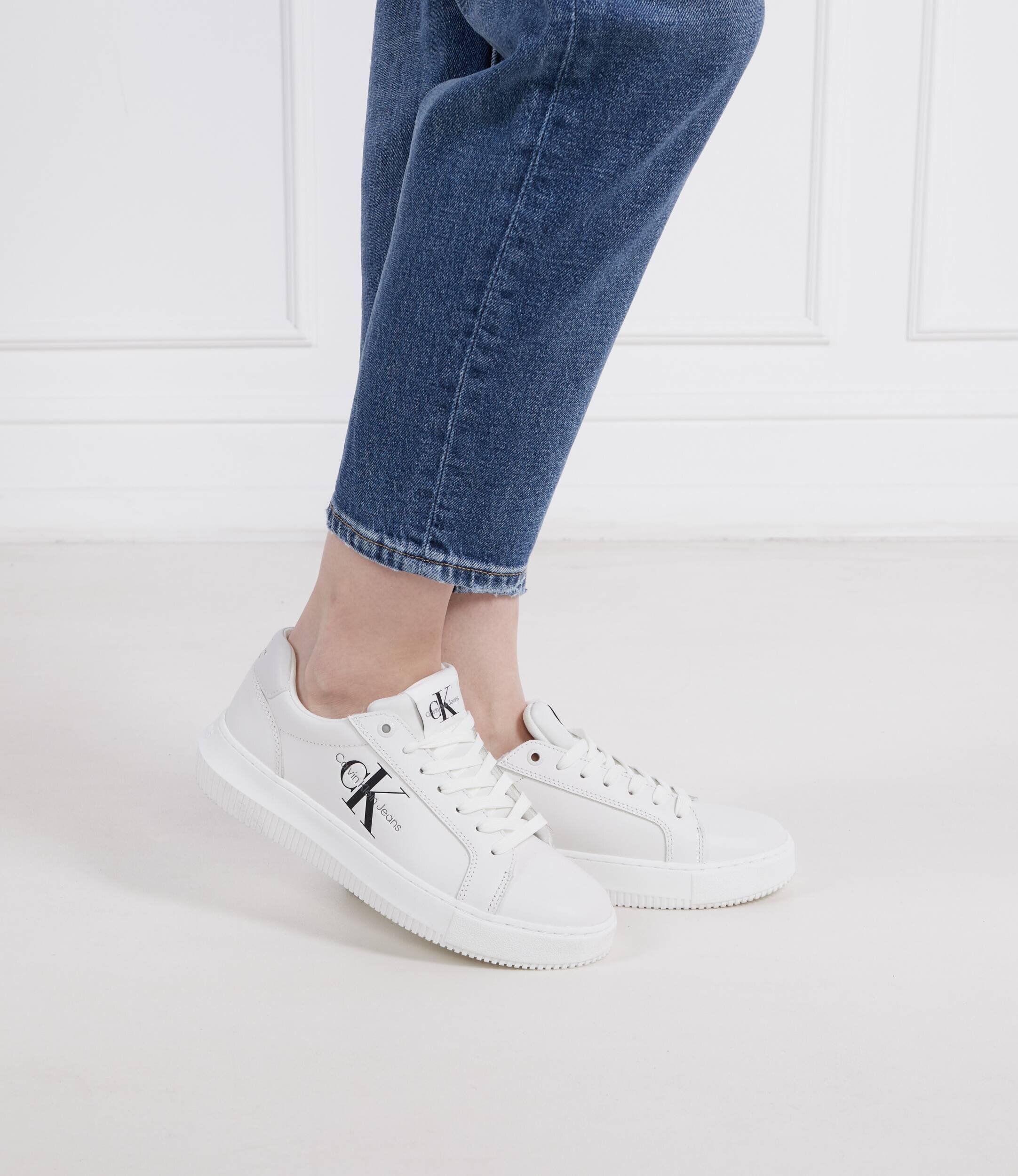 Calvin Klein Jeans Teniși din piele Cupsole