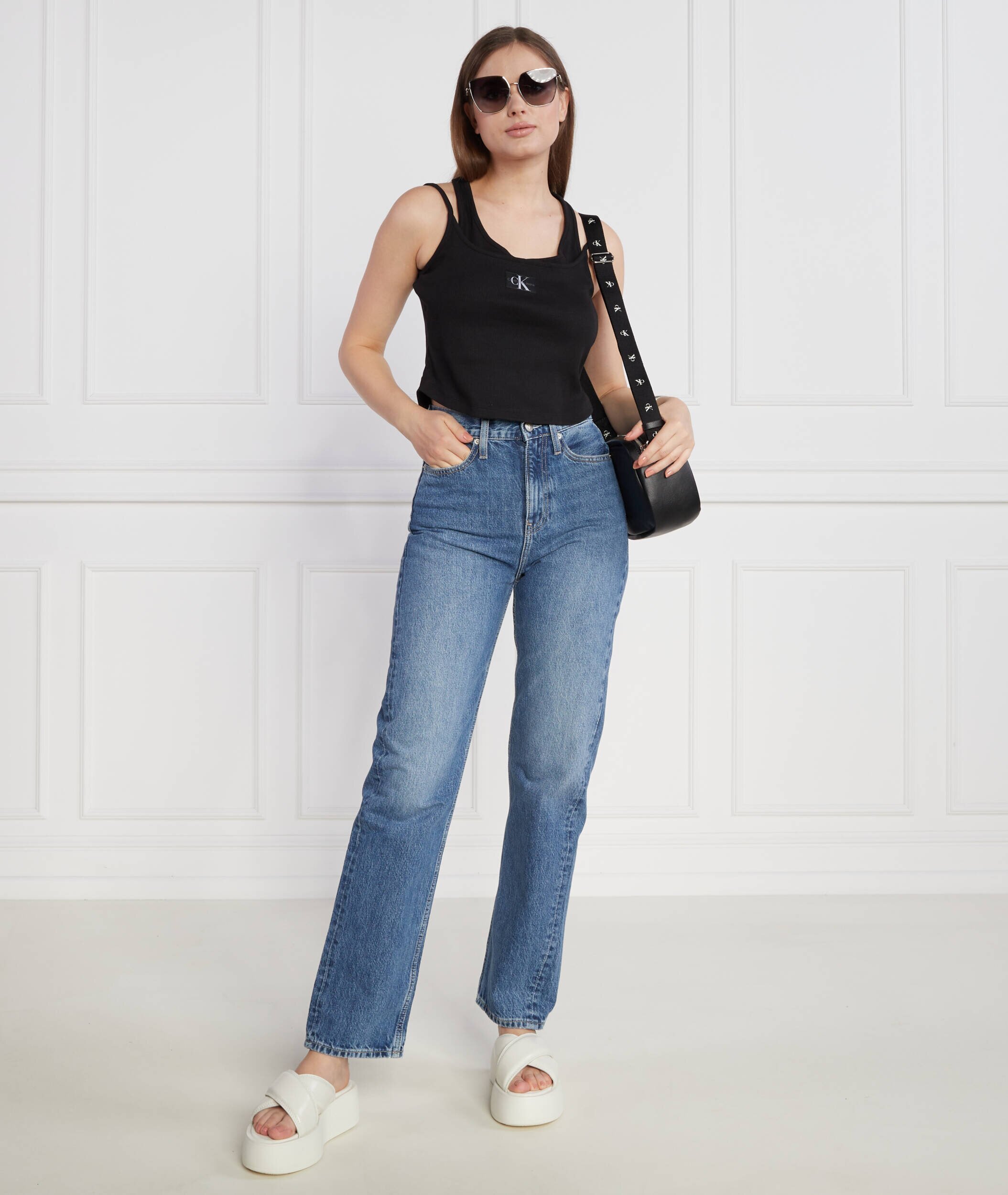 Calvin Klein Jeans Top BADGE RIB DOUBLE LAYER | Regular Fit