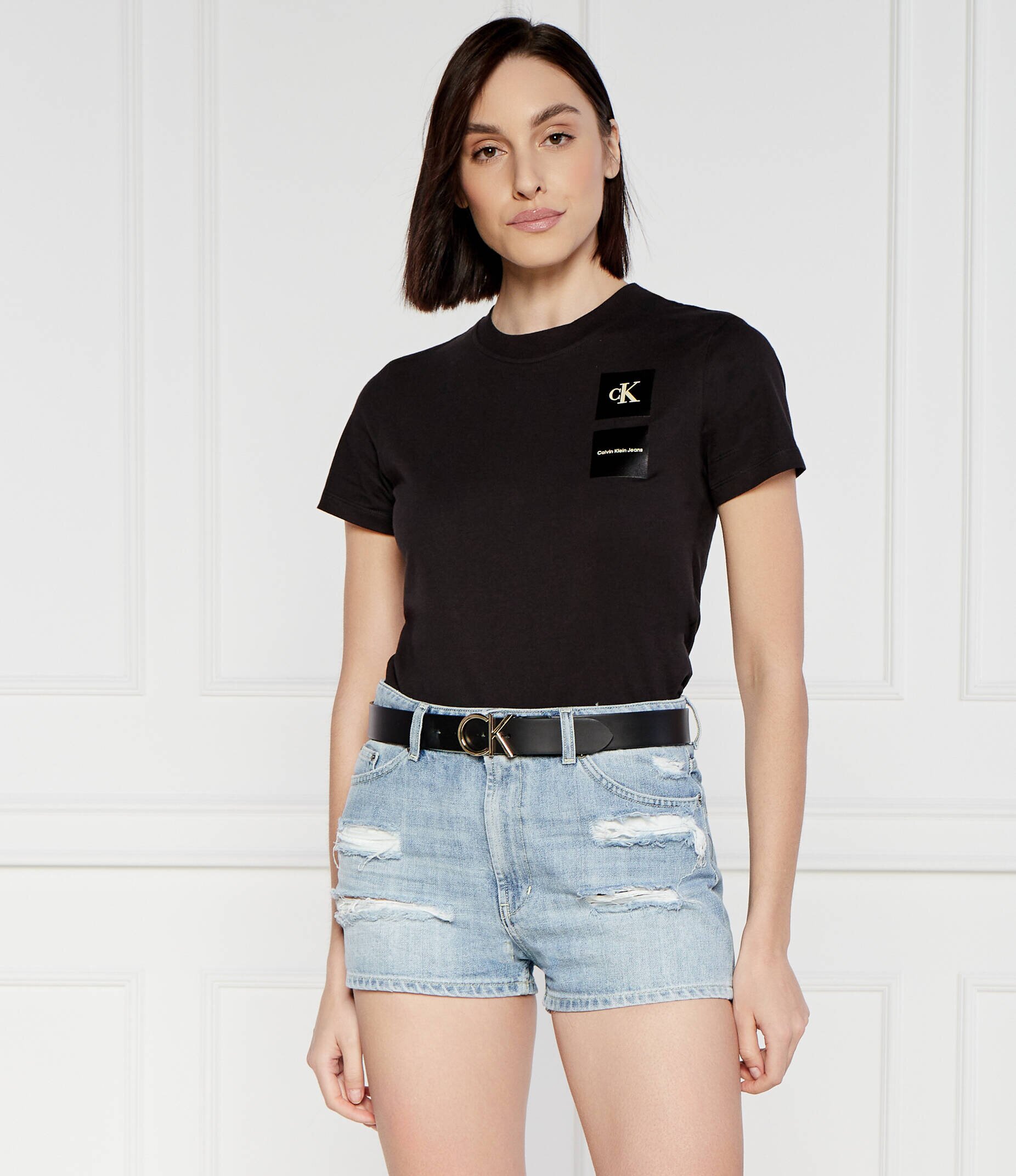 Calvin Klein Jeans Tricou Baby | Cropped Fit