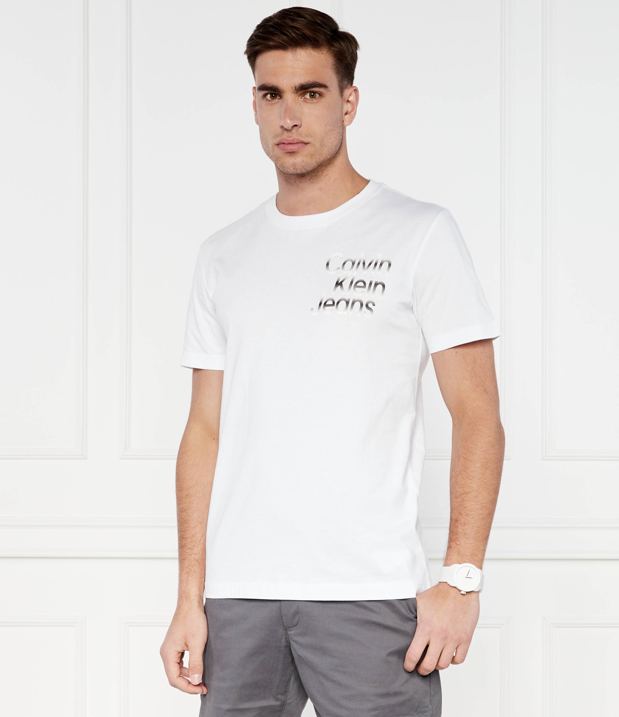 Calvin Klein Jeans Tricou DIFFUSED STACKED | Regular Fit