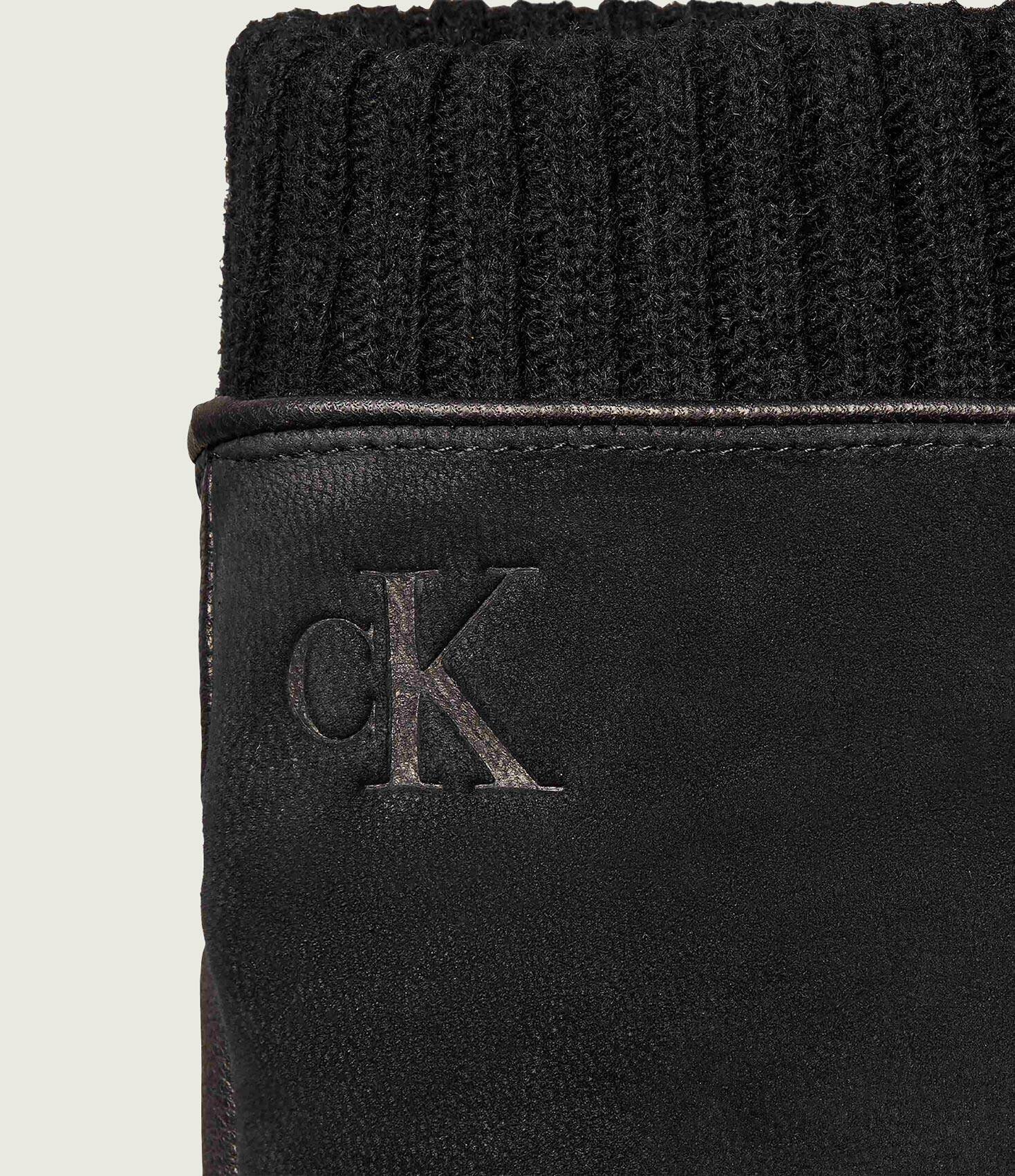 Calvin Klein Mănuși de piele cu adaos de lână