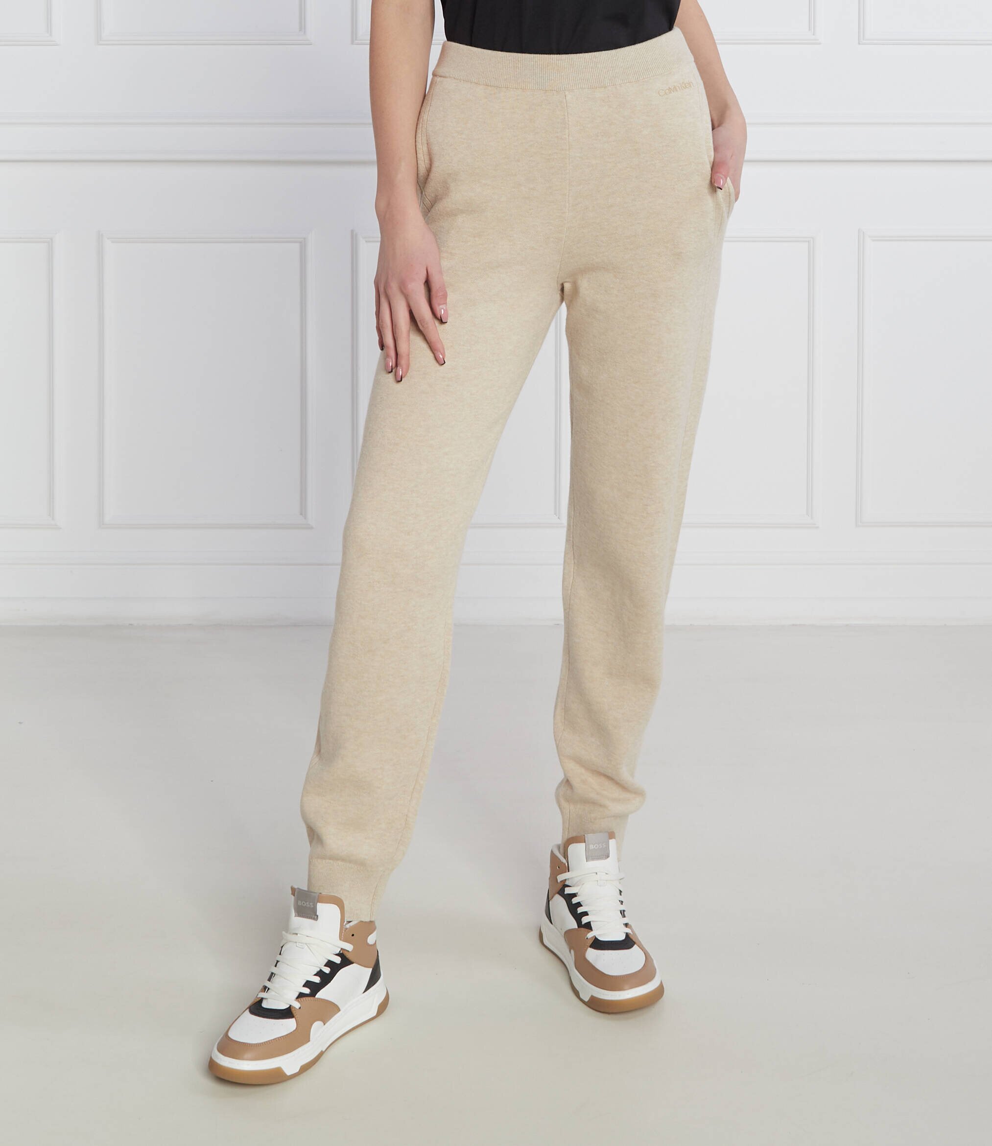 Calvin Klein Pantaloni de tricot | Regular Fit cu adaos de cașmir