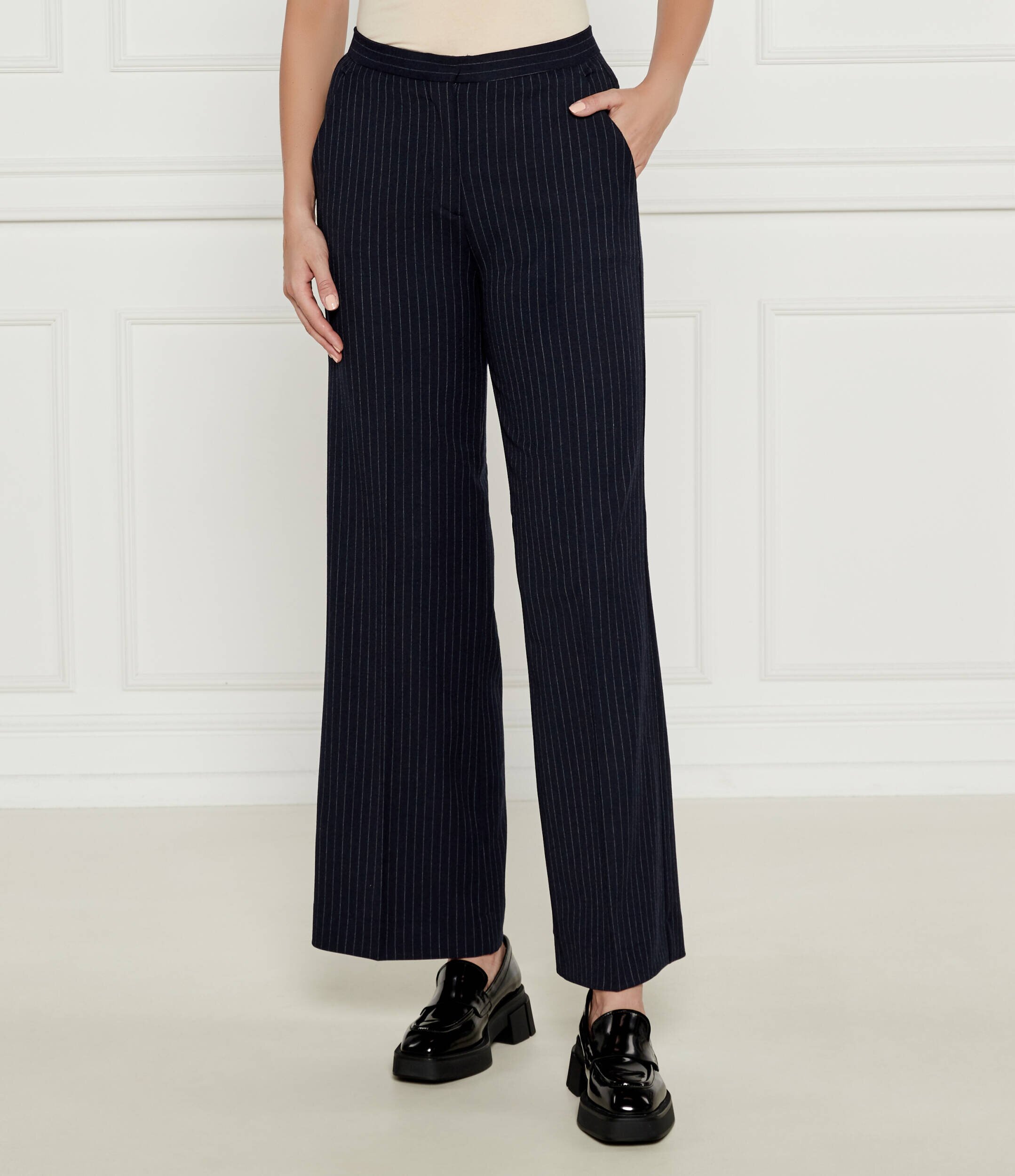 Calvin Klein Pantaloni | flare fit cu adaos de lână