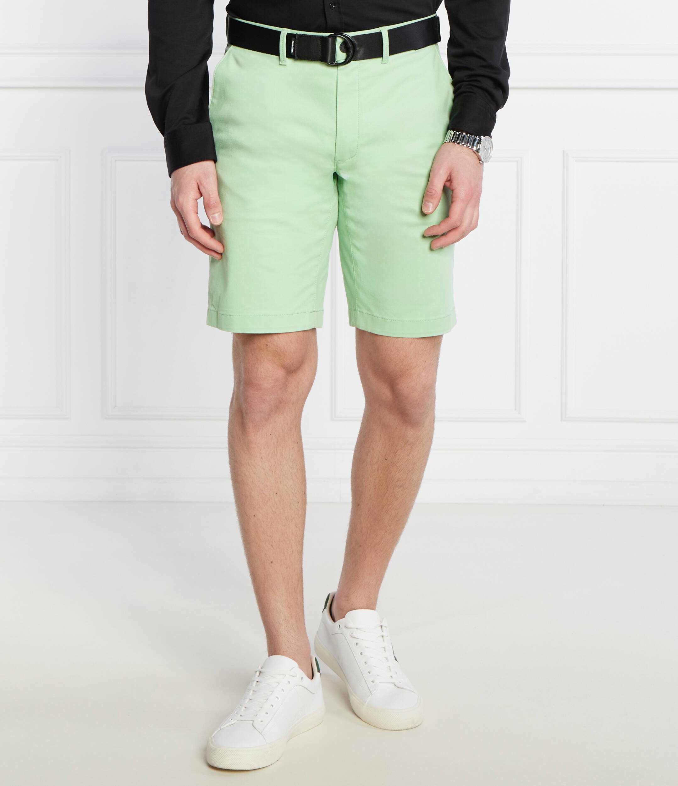 Calvin Klein Pantaloni scurți chino + curea MODERN TWILL | Slim Fit