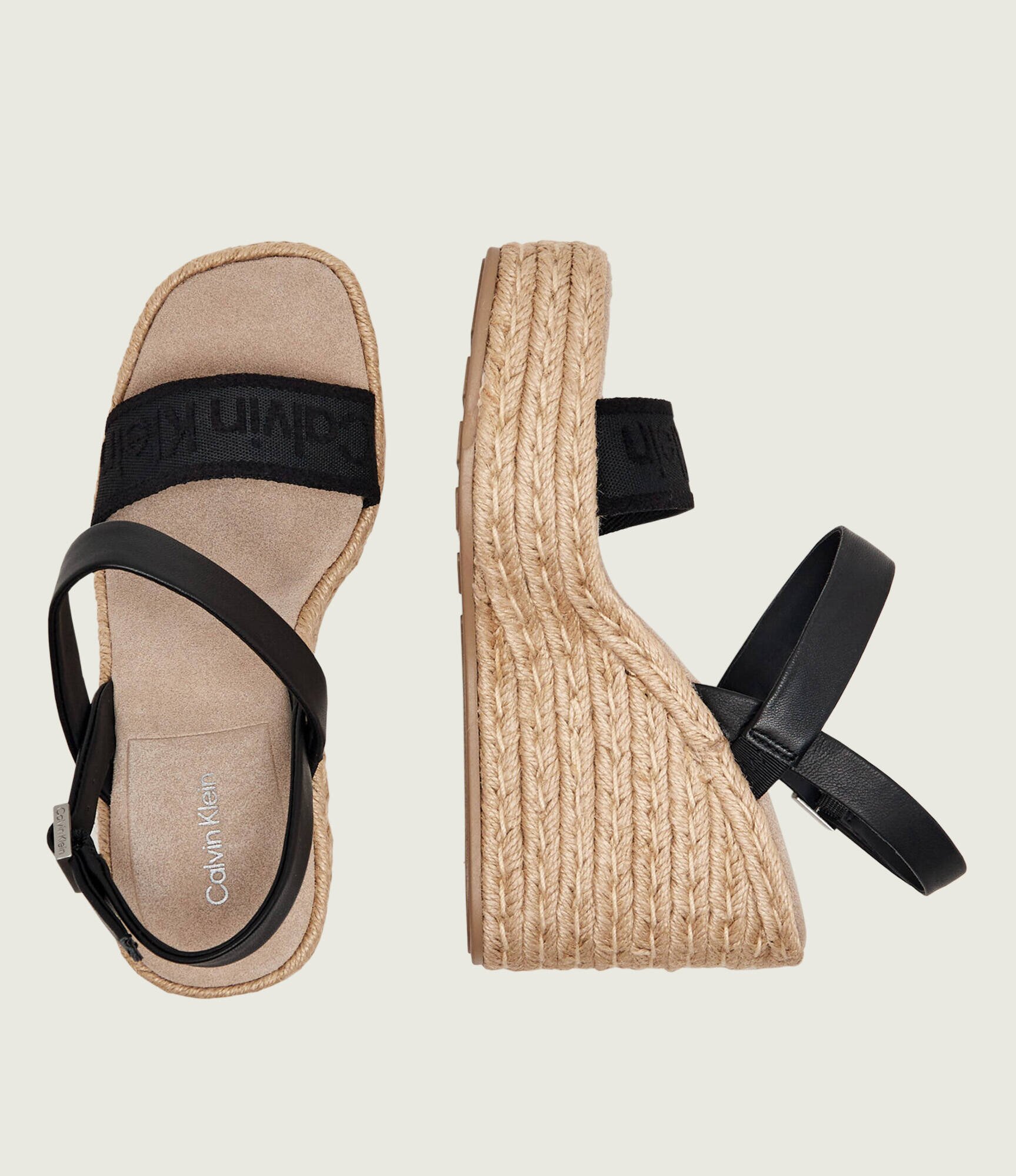 Calvin Klein Platforme cu adaos de piele