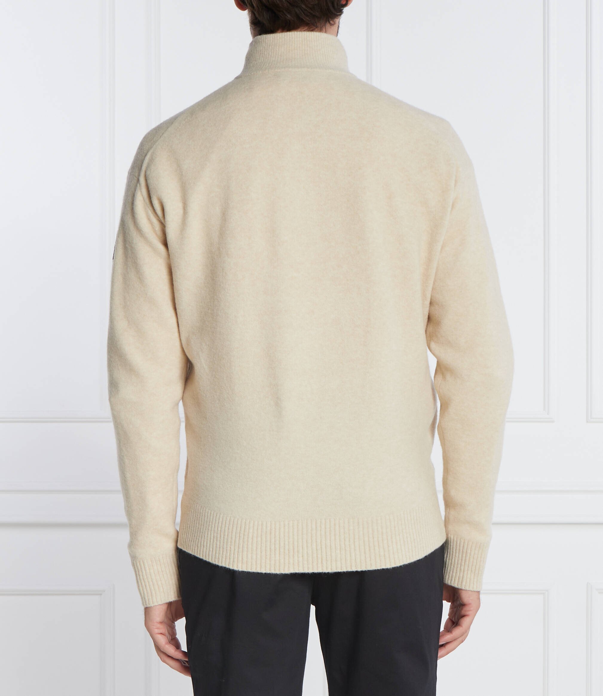 Calvin Klein Pulover LYCRA BLEND BUTTON QUARTER ZIP | Regular Fit cu adaos de lână