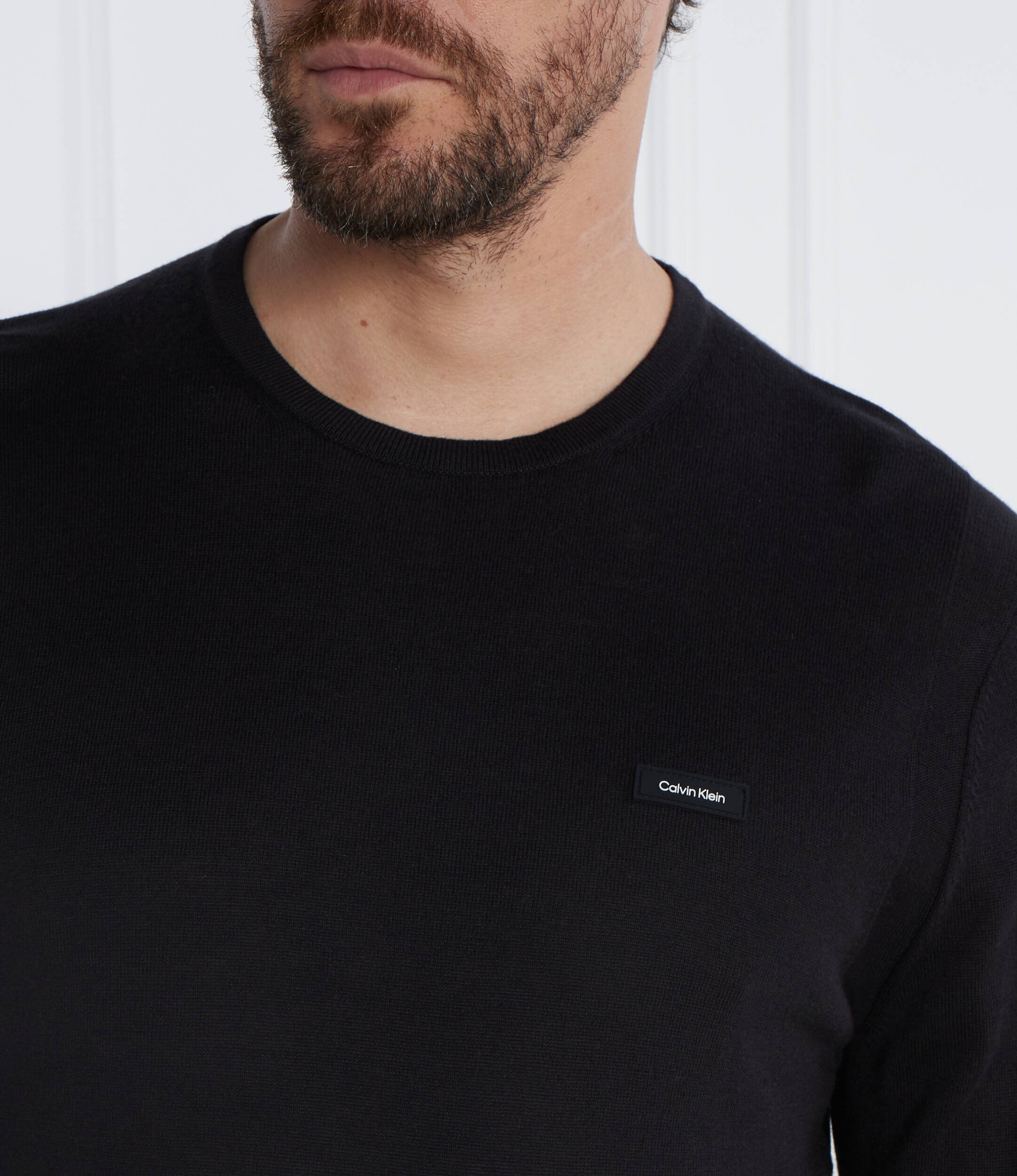 Calvin Klein Pulover SILK BLEND CN | Slim Fit cu adaos de mătase