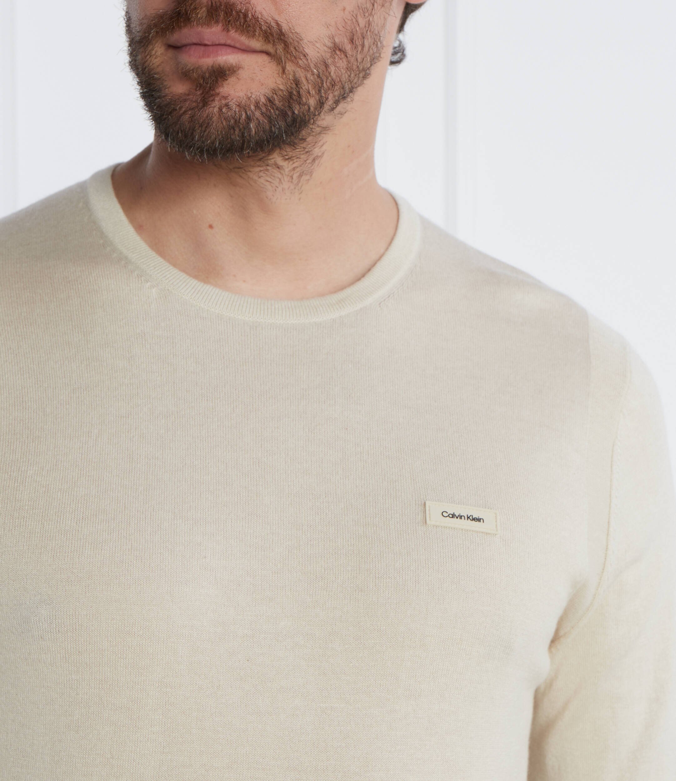 Calvin Klein Pulover SILK BLEND CN | Slim Fit cu adaos de mătase
