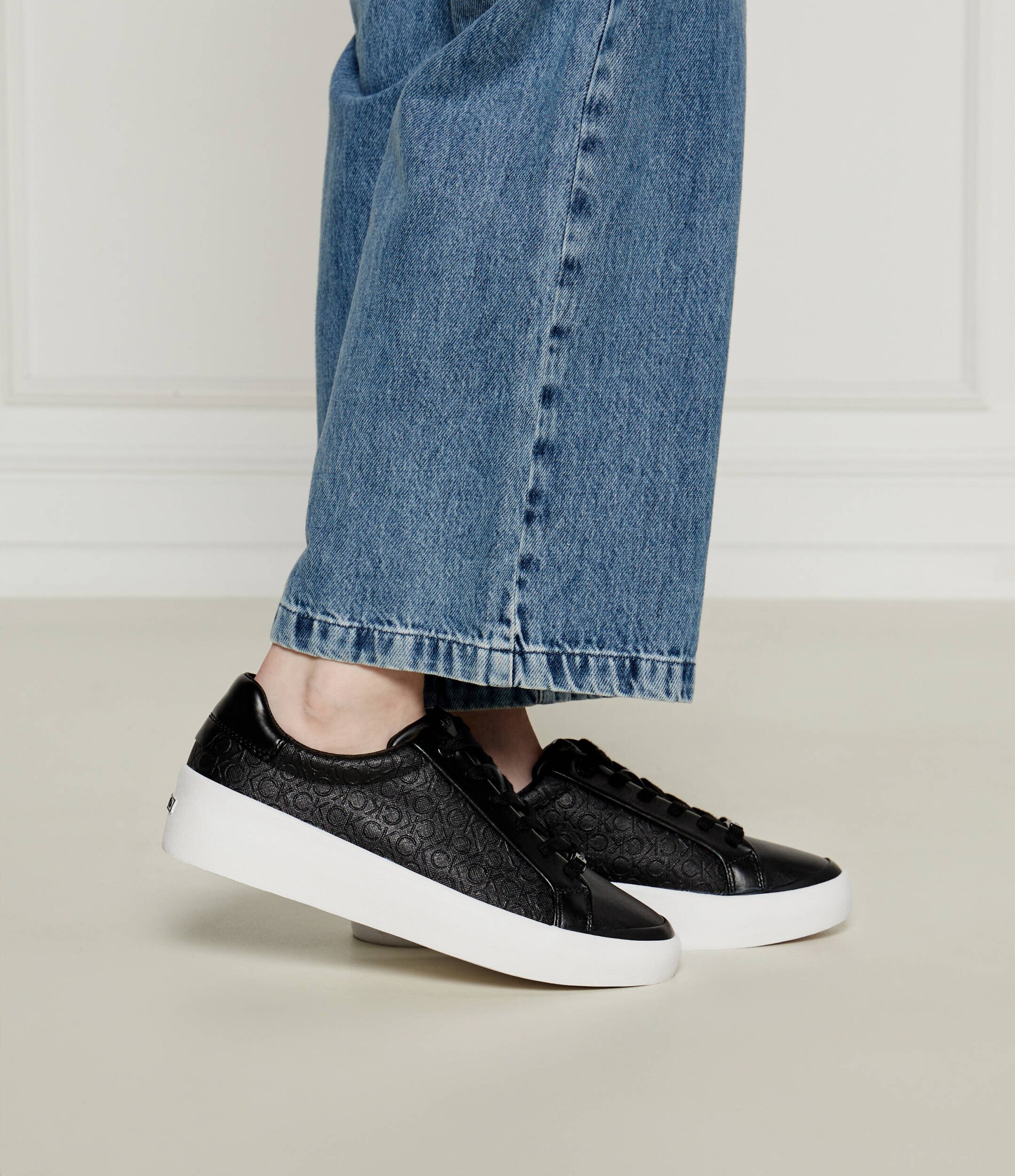 Calvin Klein Sneakers cu adaos de piele