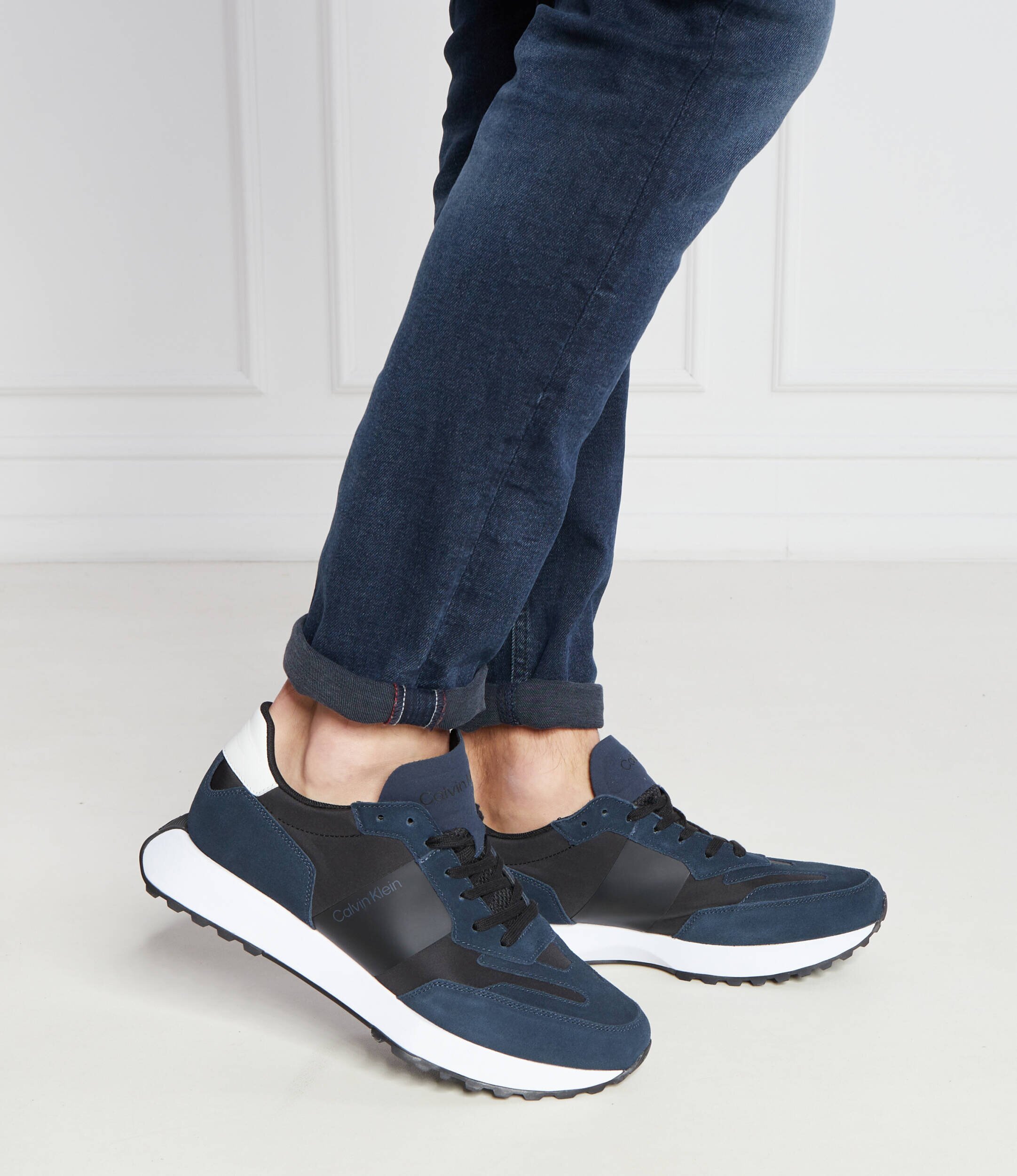 Calvin Klein Sneakers cu adaos de piele