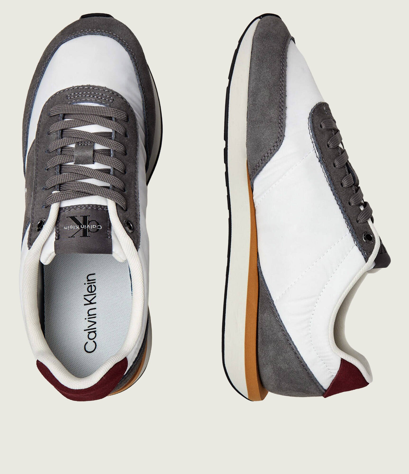 Calvin Klein Sneakers RETRO | piele întoarsă