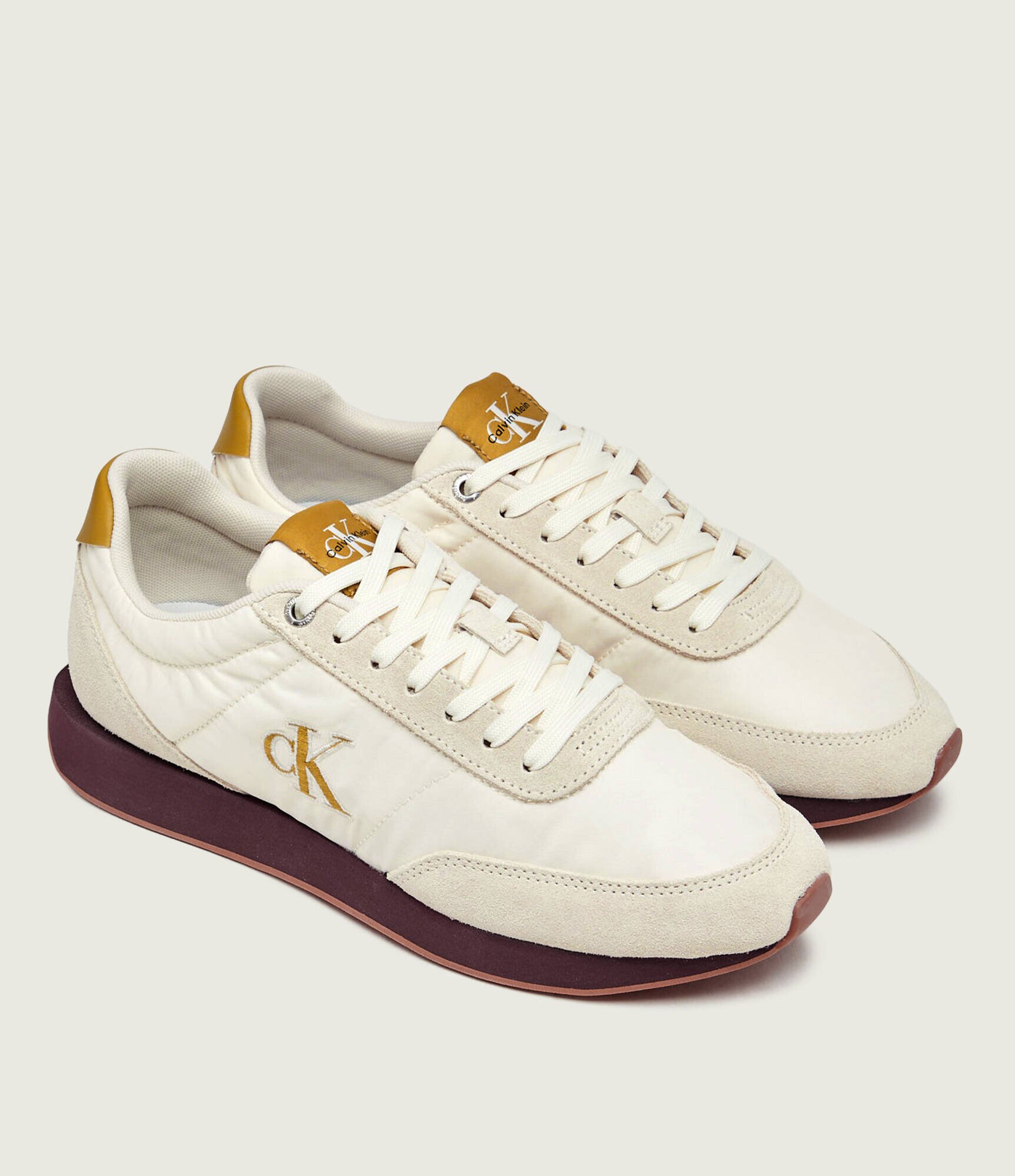 Calvin Klein Sneakers RETRO | piele întoarsă