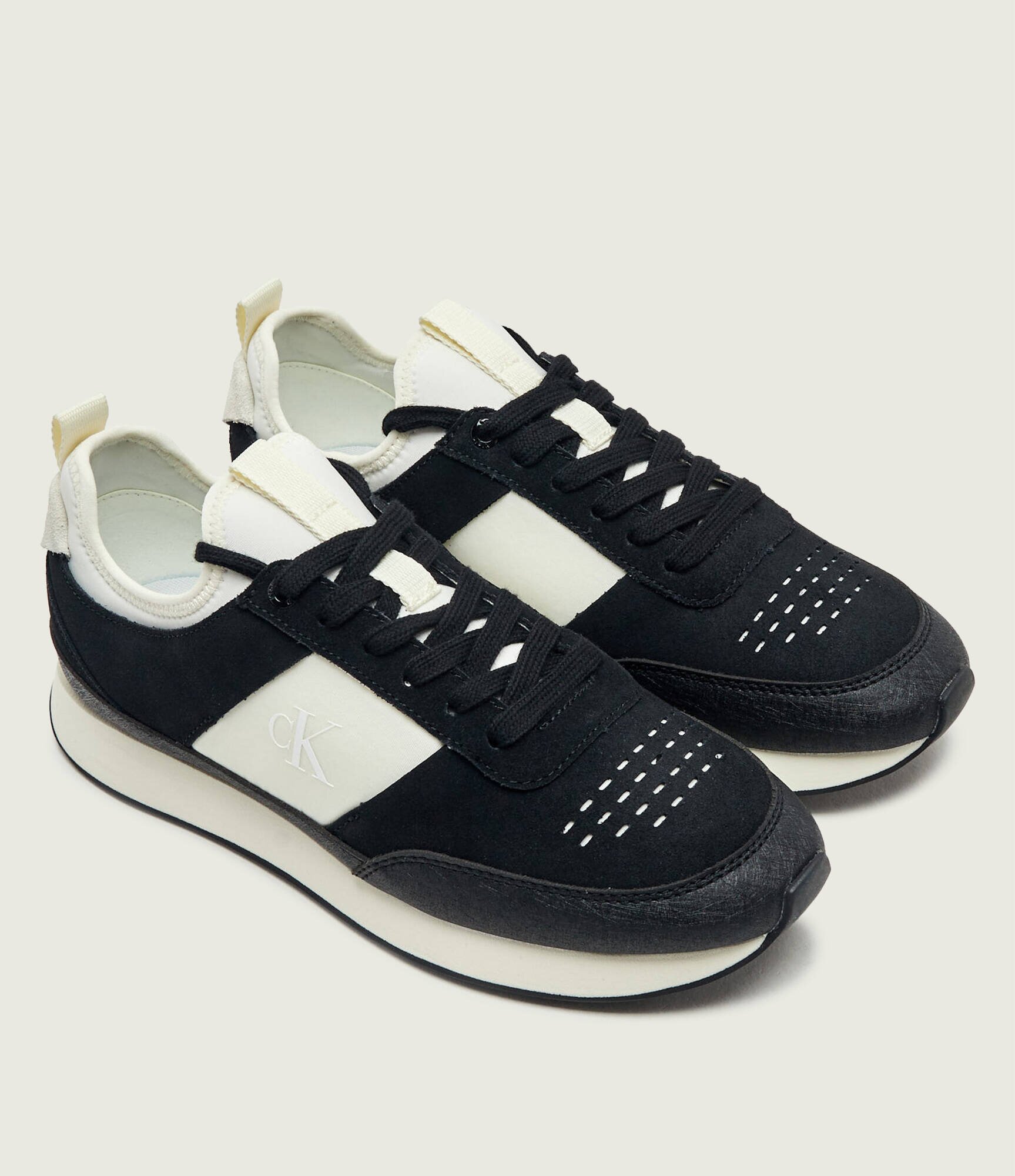 Calvin Klein Sneakers Retro Runner | piele întoarsă