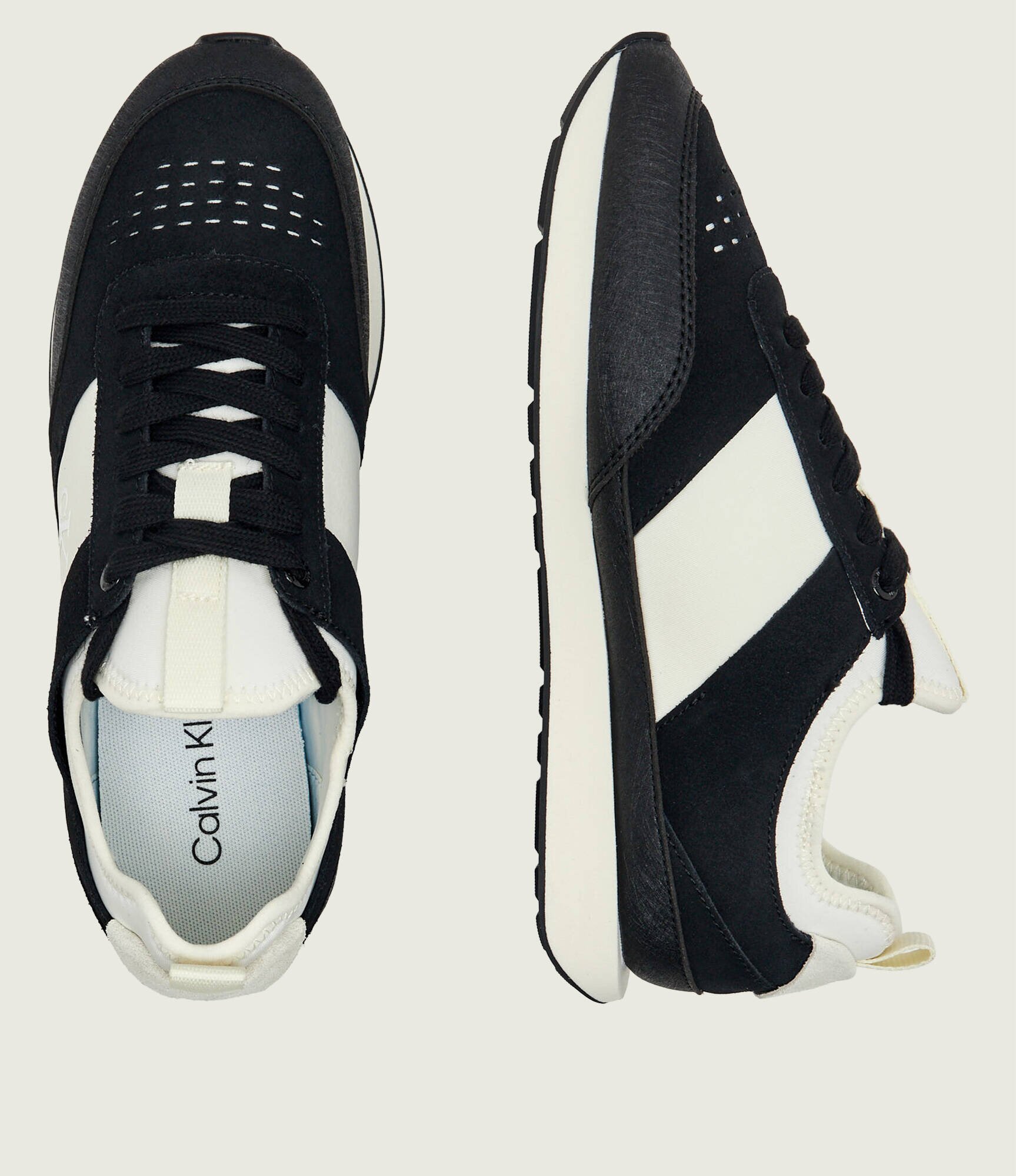 Calvin Klein Sneakers Retro Runner | piele întoarsă