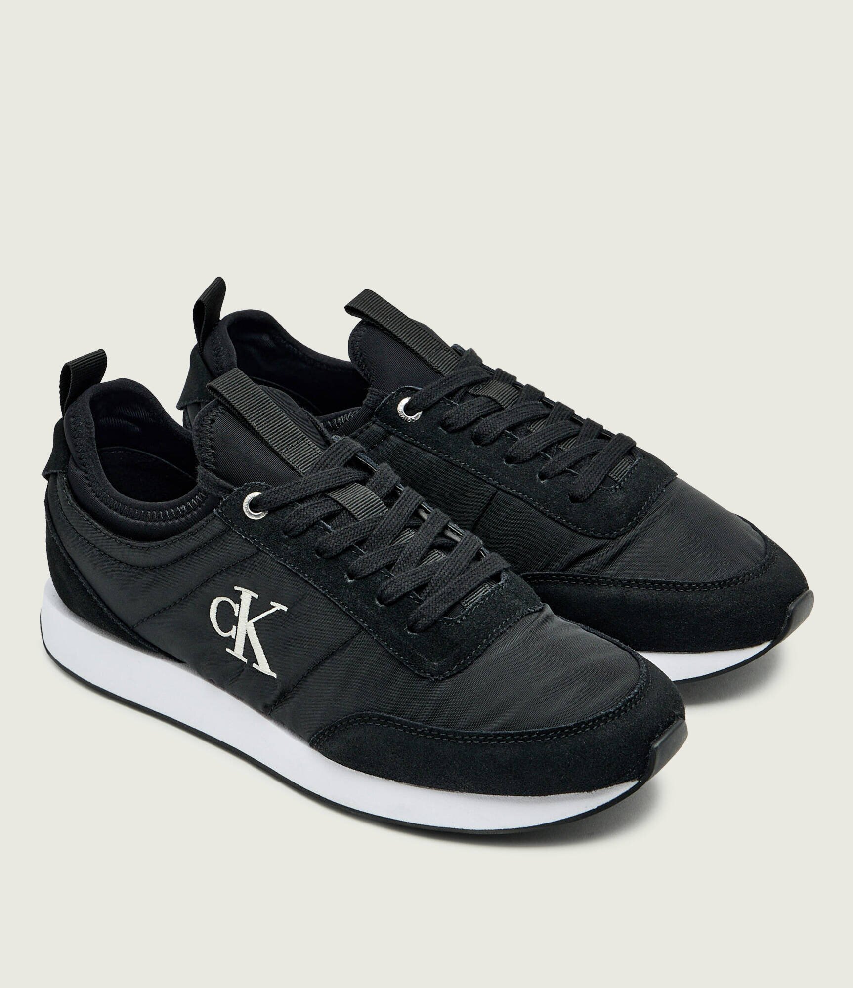 Calvin Klein Sneakers RETRO RUNNER | piele întoarsă