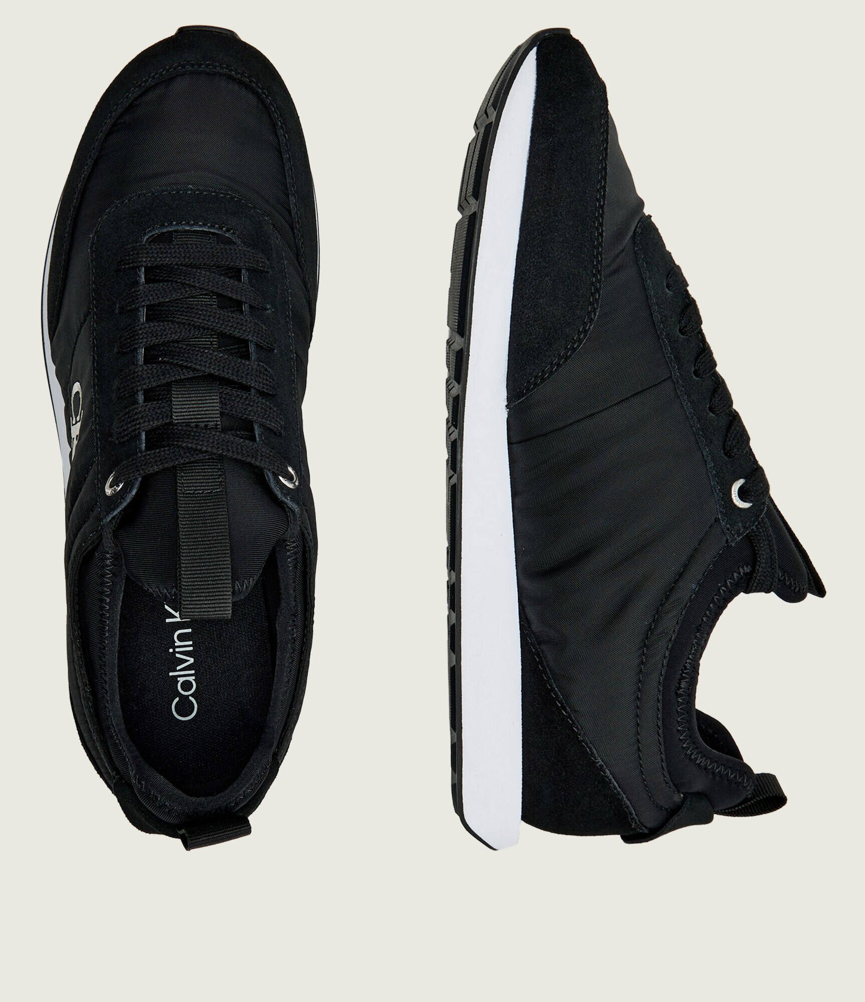 Calvin Klein Sneakers RETRO RUNNER | piele întoarsă