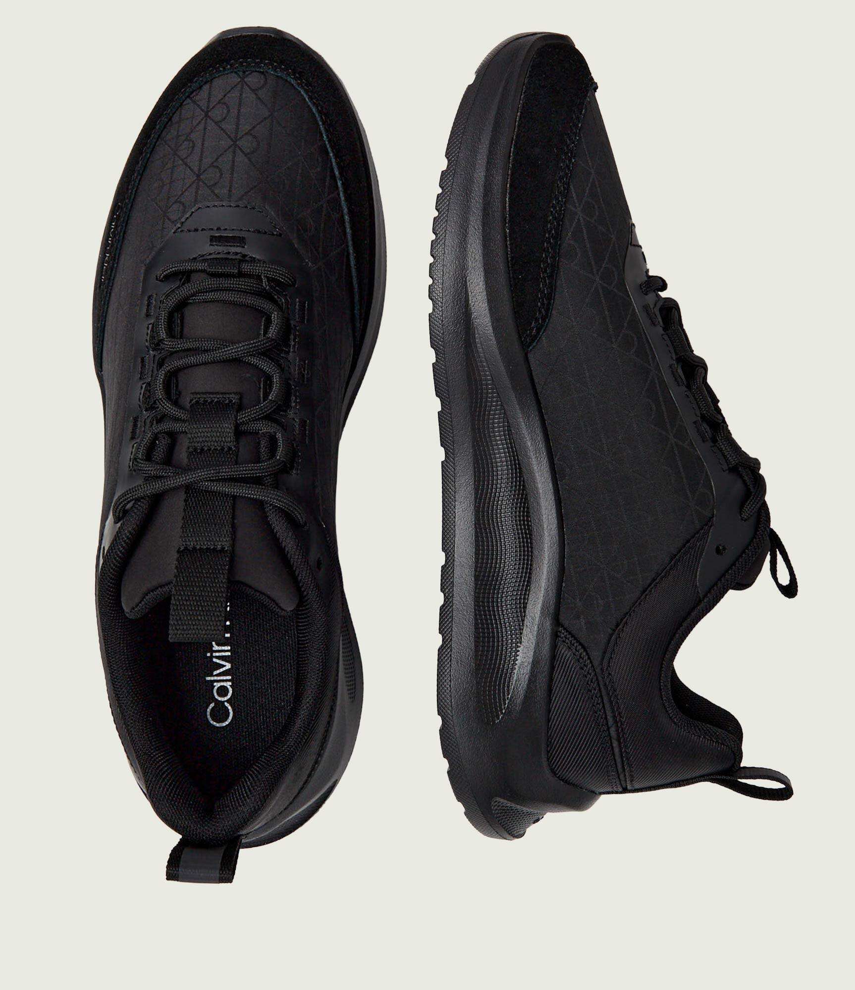 Calvin Klein Sneakers RUNN LACEUP AOP | piele întoarsă