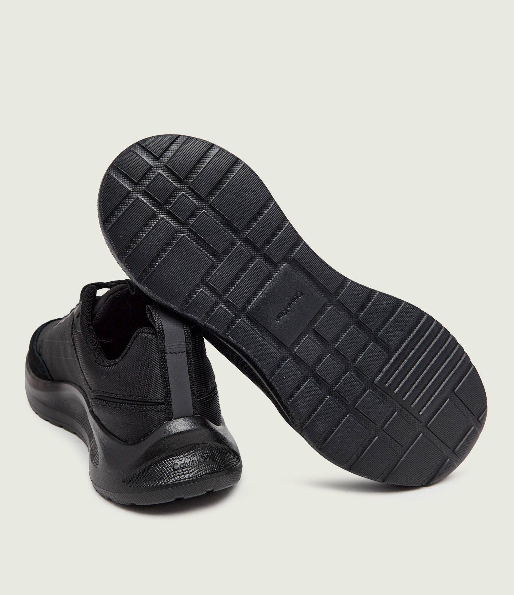 Calvin Klein Sneakers RUNN LACEUP AOP | piele întoarsă