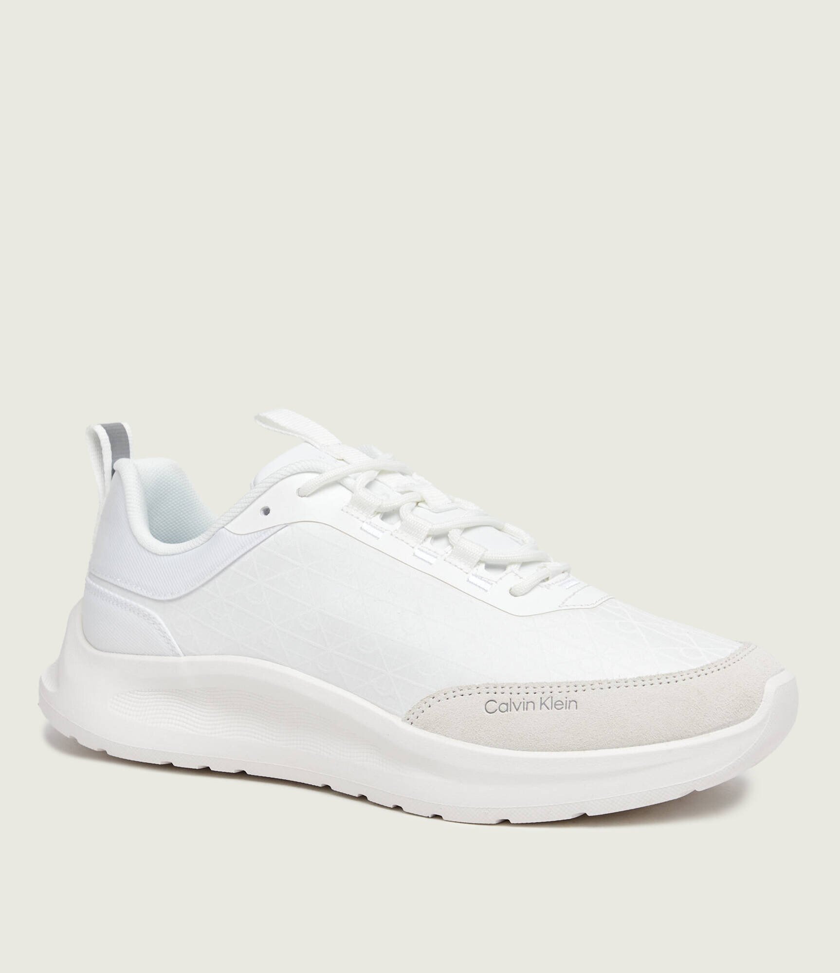 Calvin Klein Sneakers RUNN LACEUP AOP | piele întoarsă