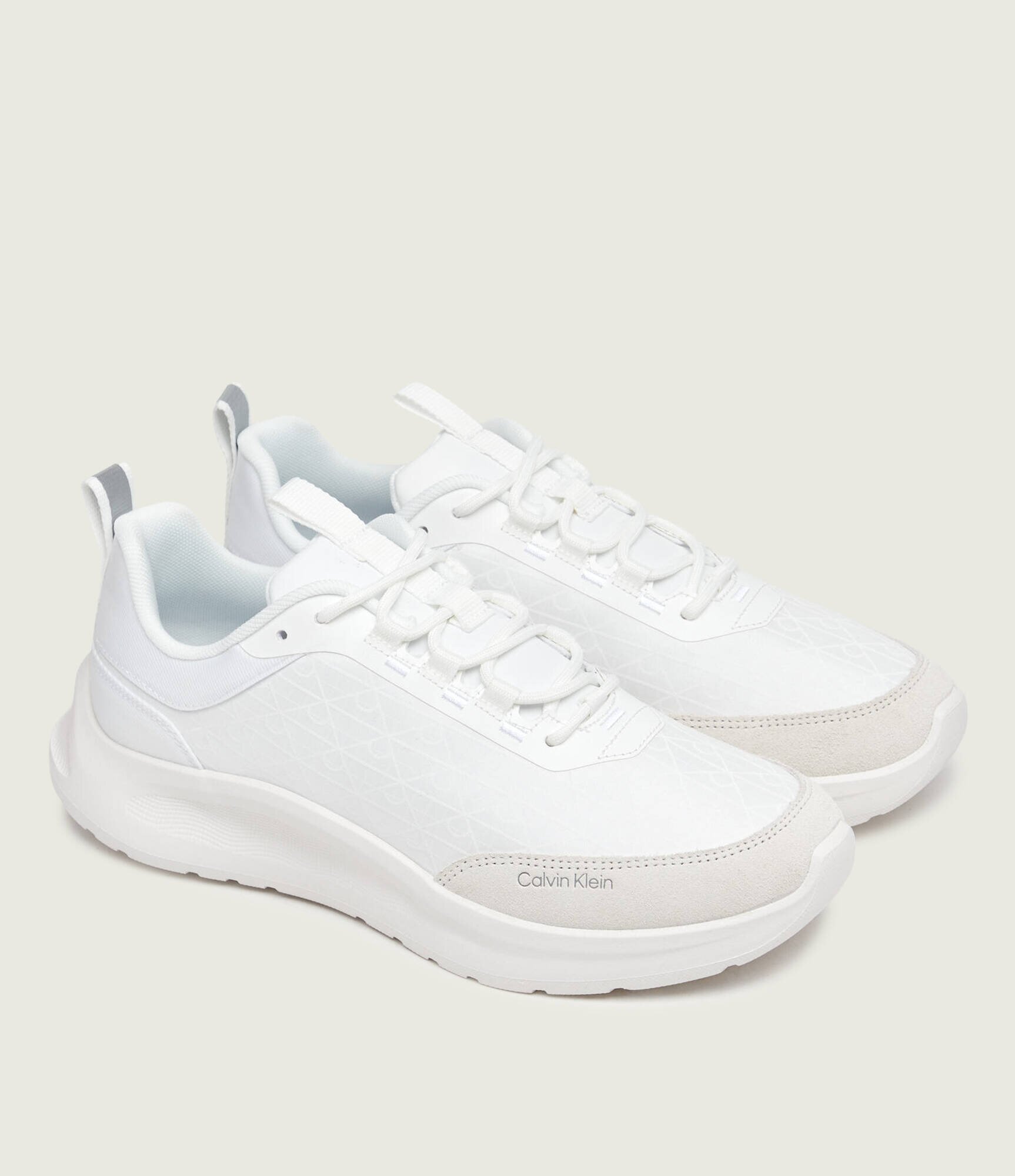 Calvin Klein Sneakers RUNN LACEUP AOP | piele întoarsă