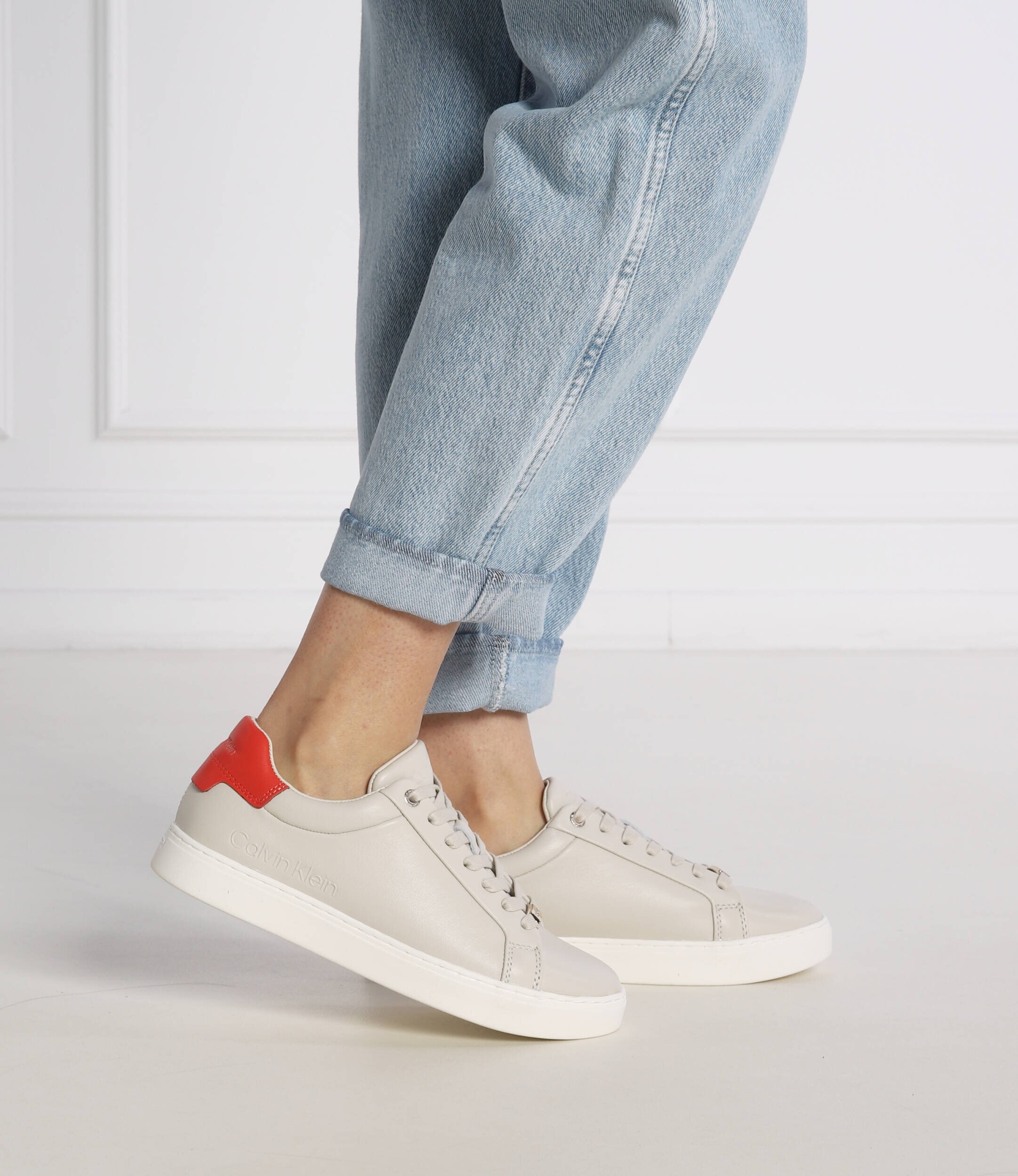 Calvin Klein Teniși din piele Cupsole