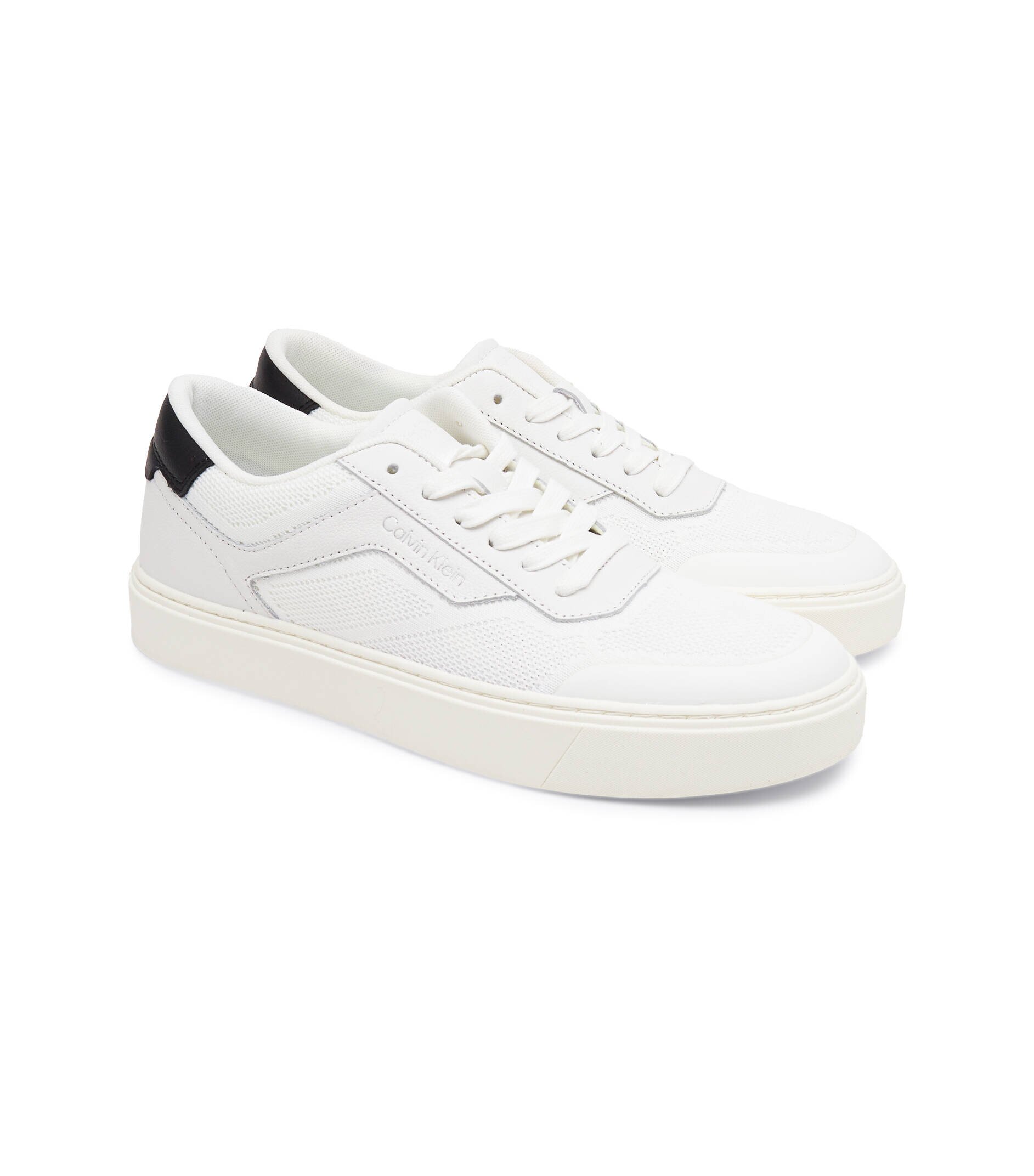 Calvin Klein Teniși LOW TOP LACE UP KNIT cu adaos de piele