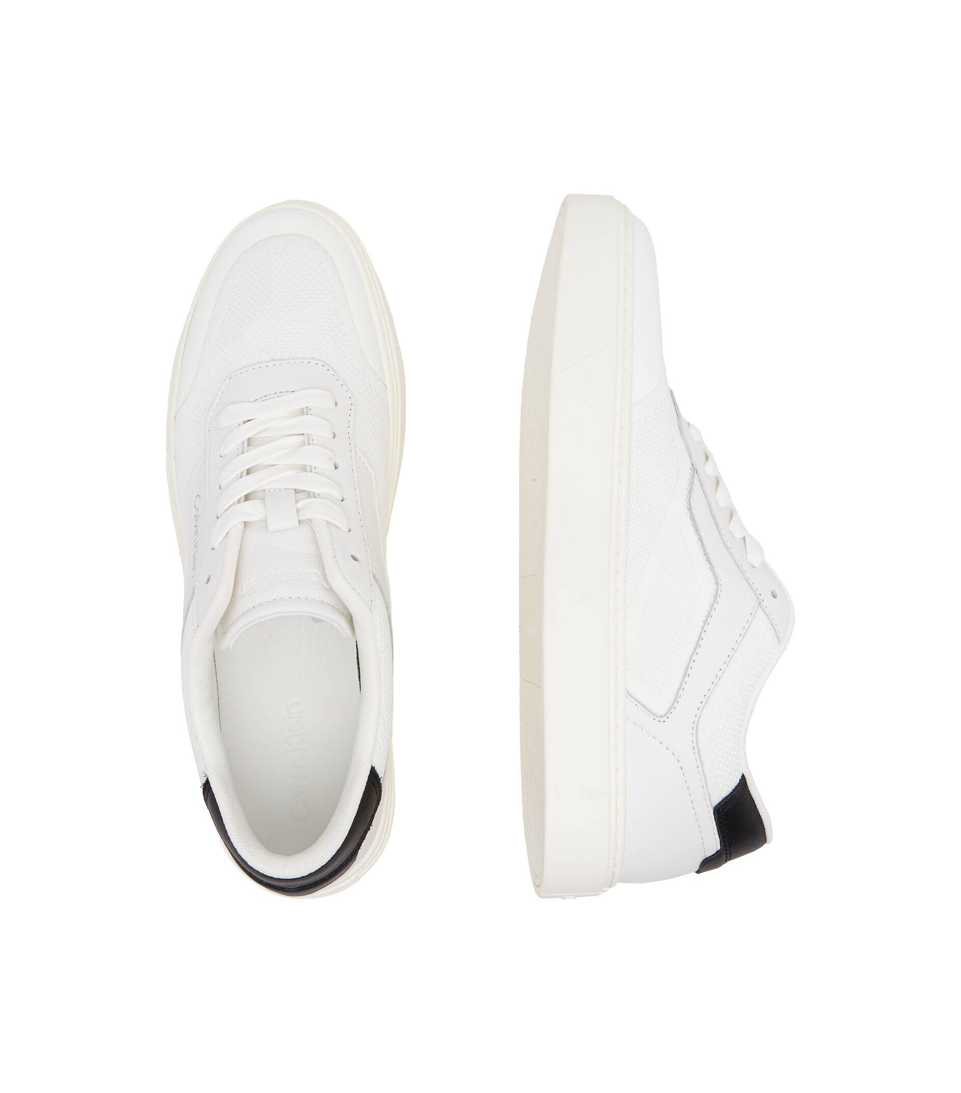 Calvin Klein Teniși LOW TOP LACE UP KNIT cu adaos de piele