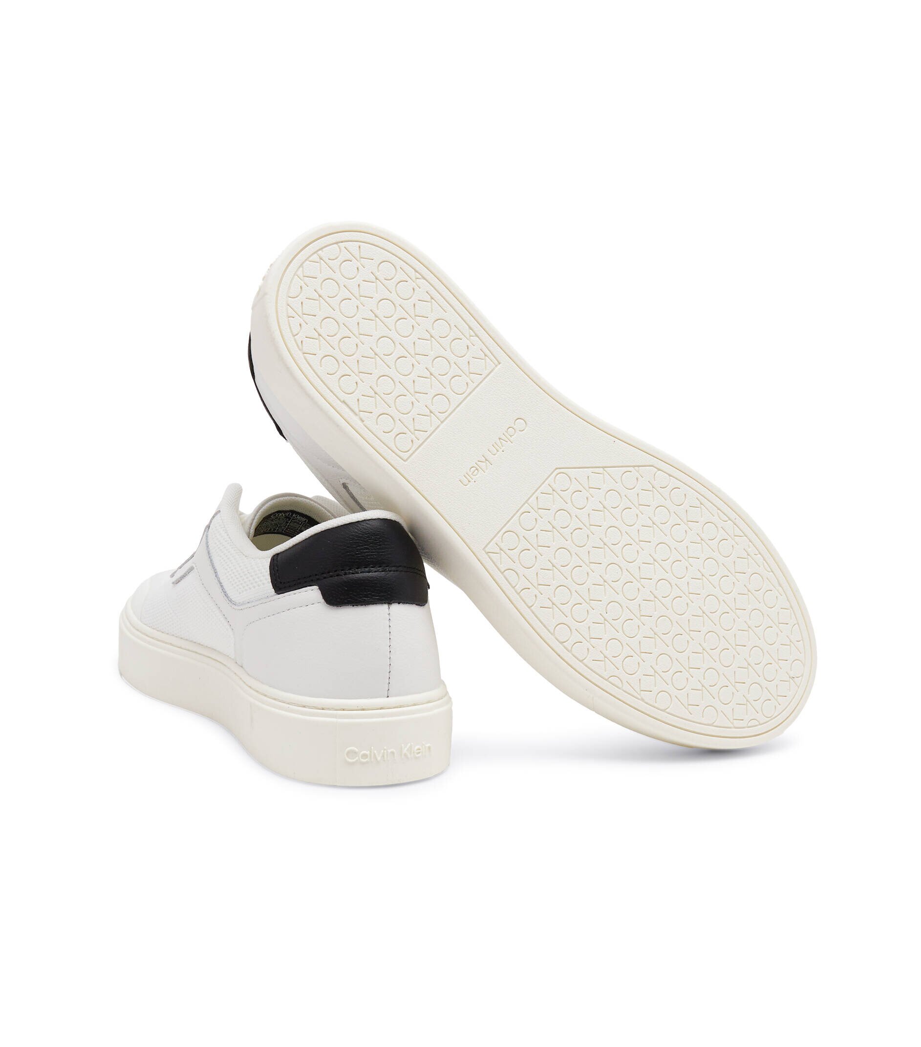 Calvin Klein Teniși LOW TOP LACE UP KNIT cu adaos de piele
