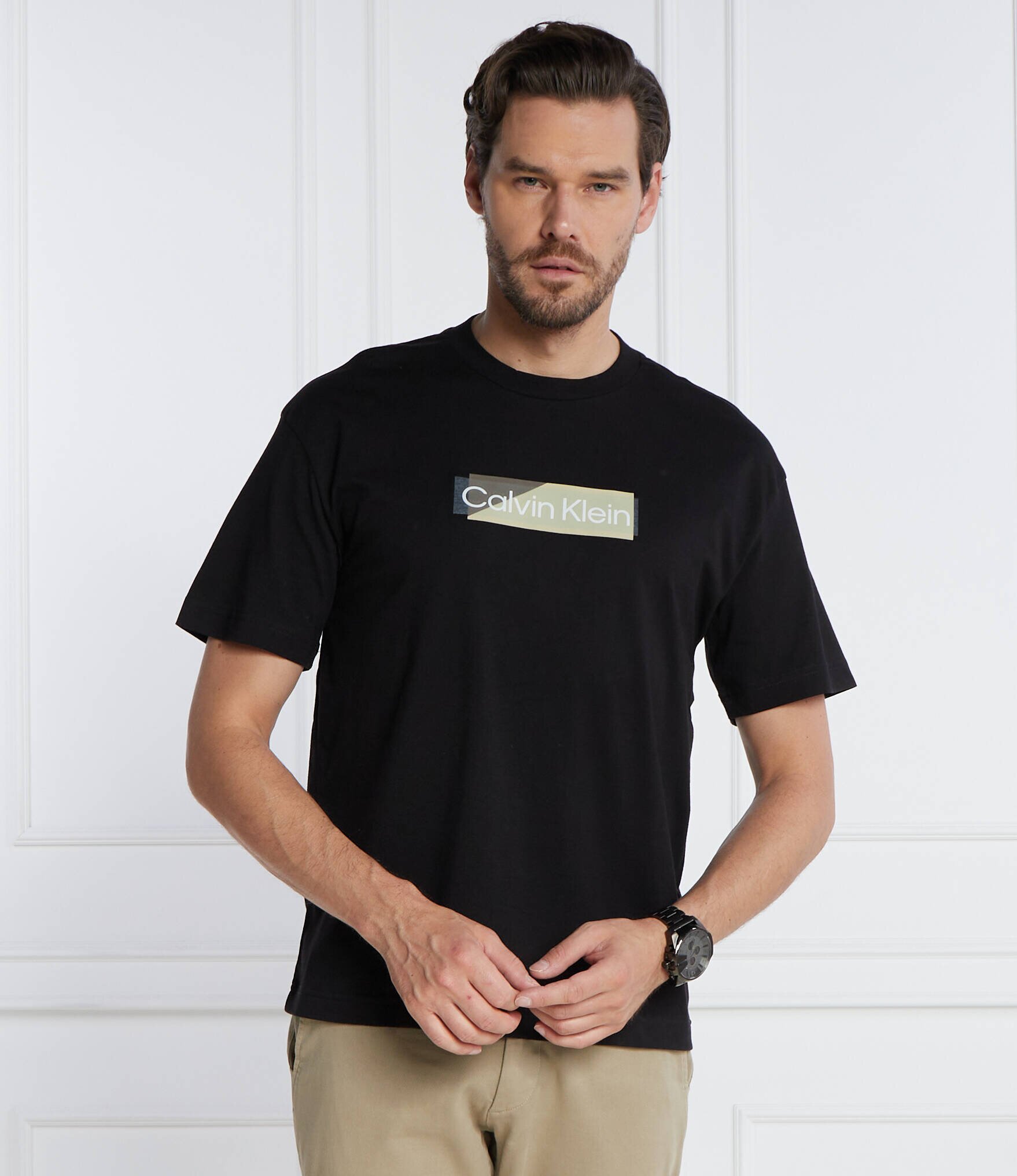 Calvin Klein Tricou LAYERED GEL LOGO | Regular Fit