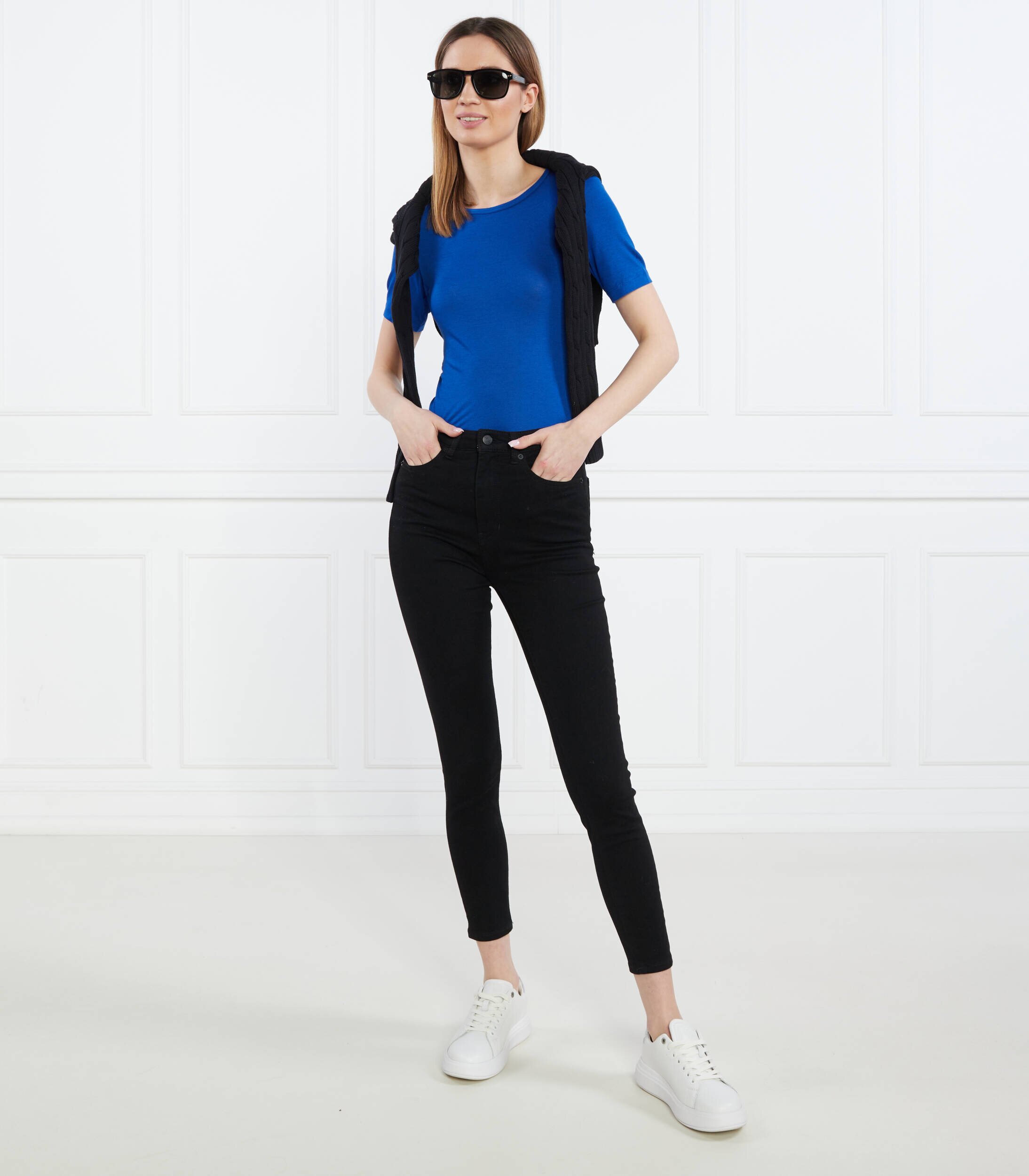 Calvin Klein Tricou MODAL SILK CREW NECK TOP SS | Slim Fit