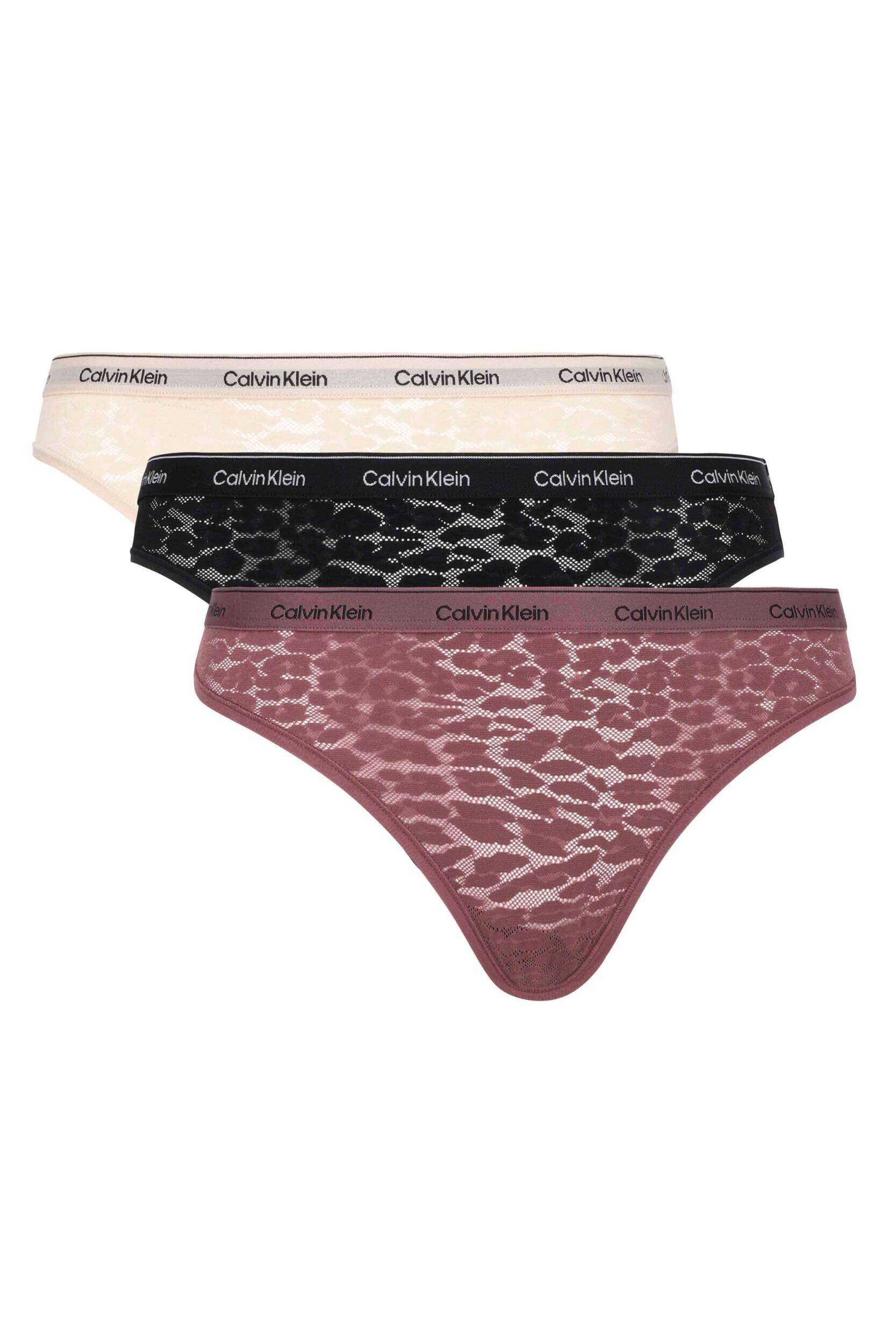 Calvin Klein Underwear De dantelă chiloți slipi 3-pack