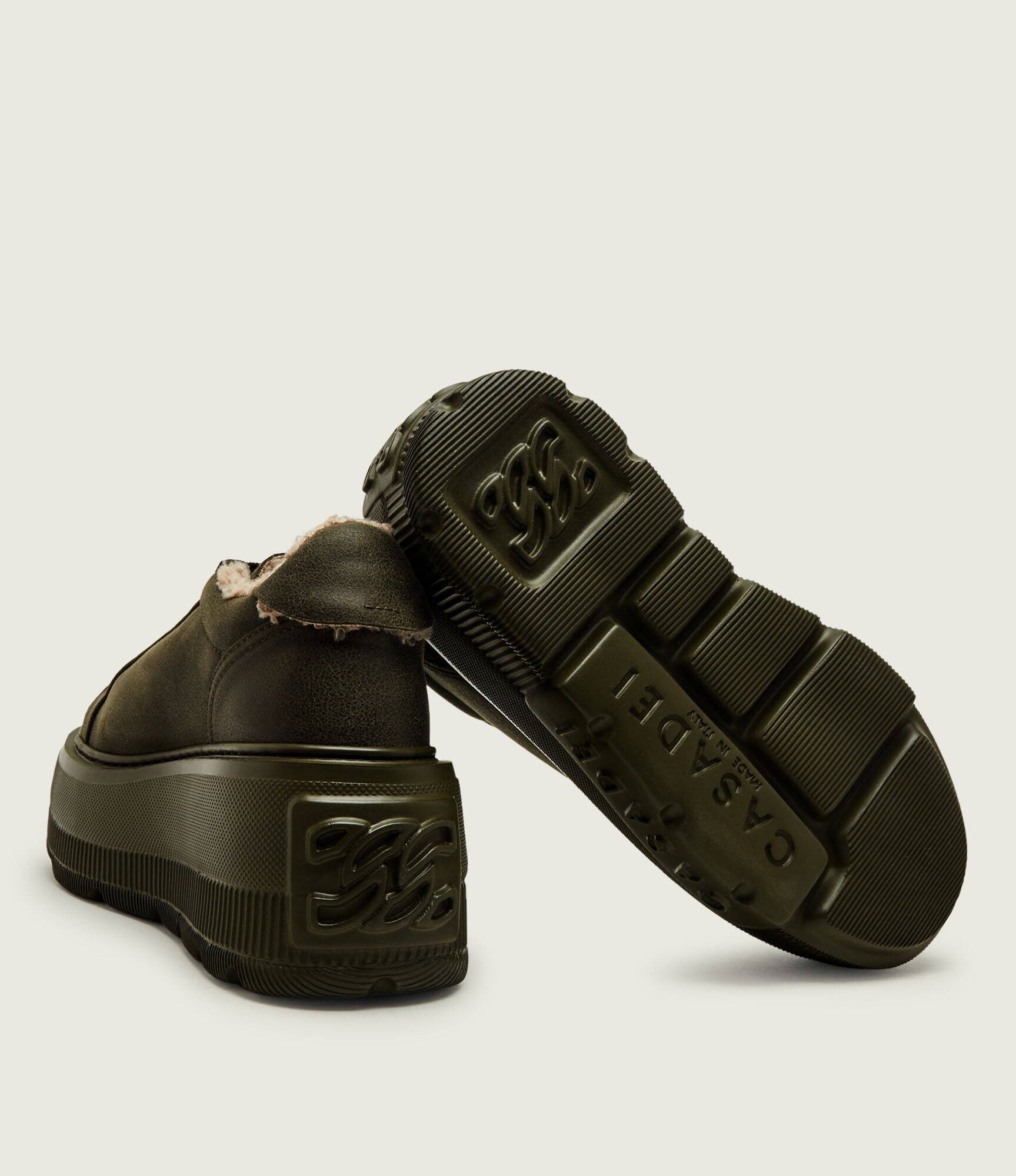 Casadei De piele căptușite sneakers Nexus | shearling cu adaos de lână