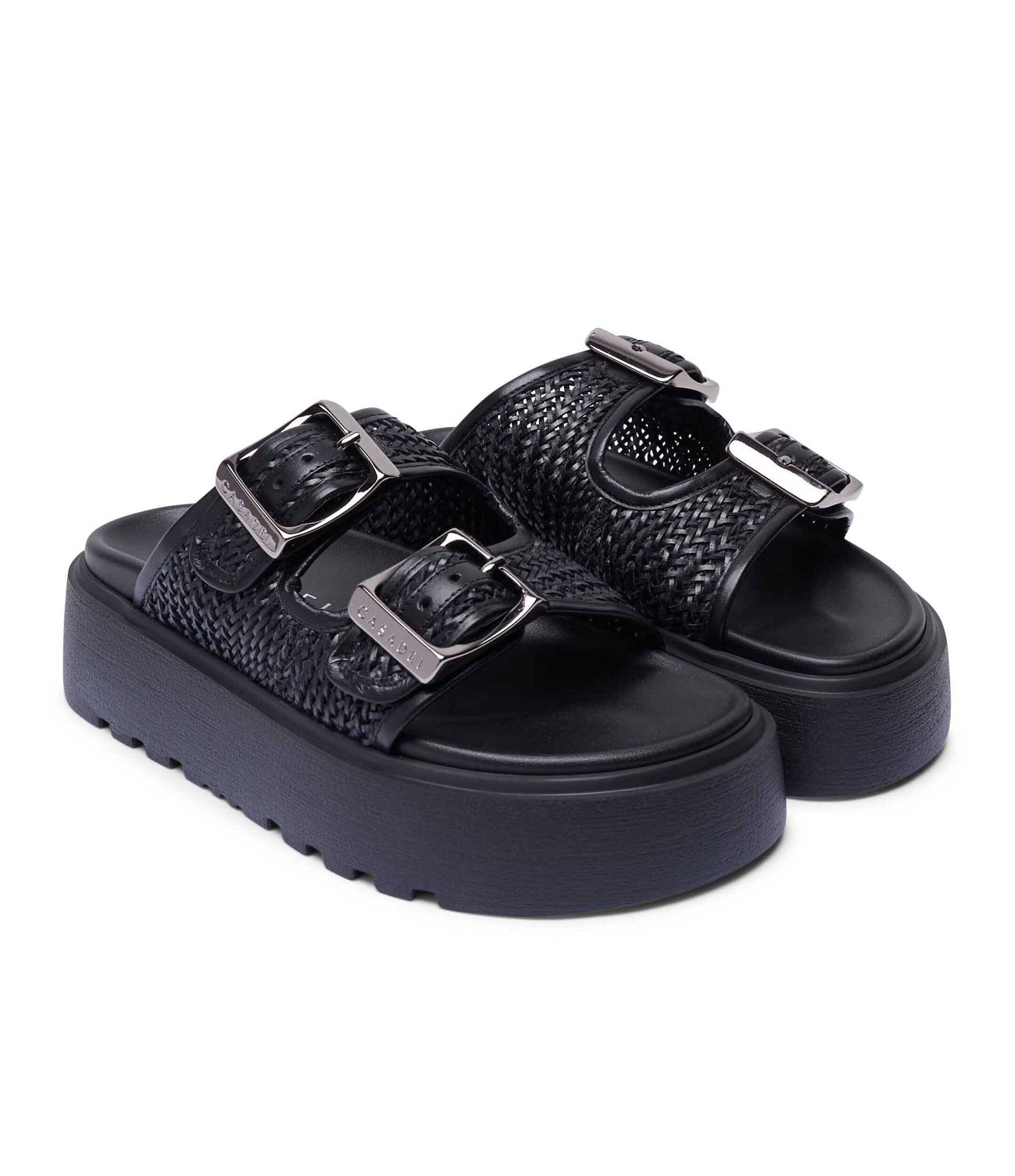 Casadei Șlapi Birky cu adaos de piele