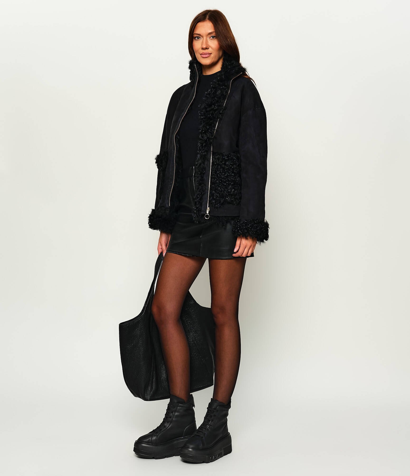 Casadei Teniși din piele | shearling