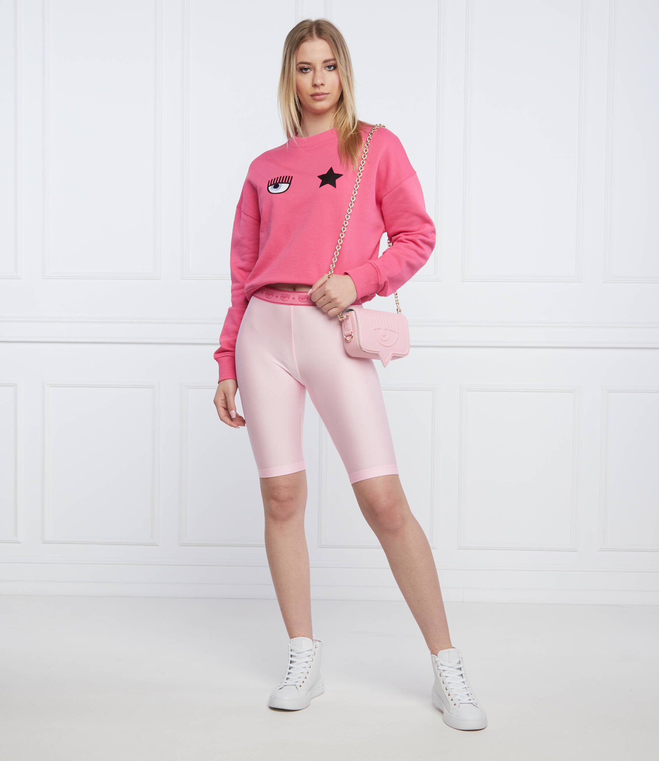 CHIARA FERRAGNI pantaloni scurți biker | slim fit