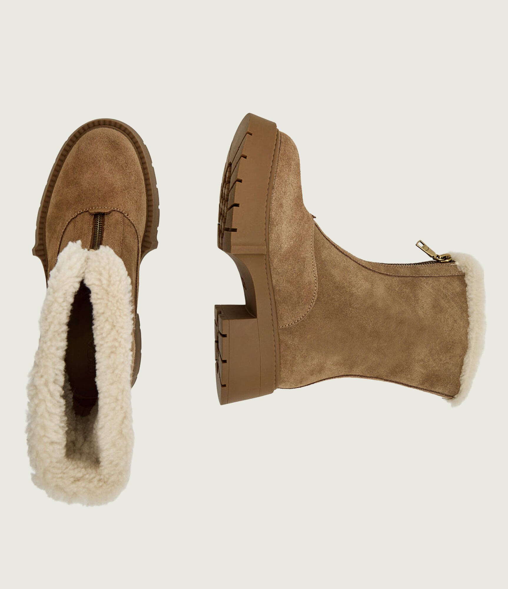 Coach Botine |shearling | piele întoarsă