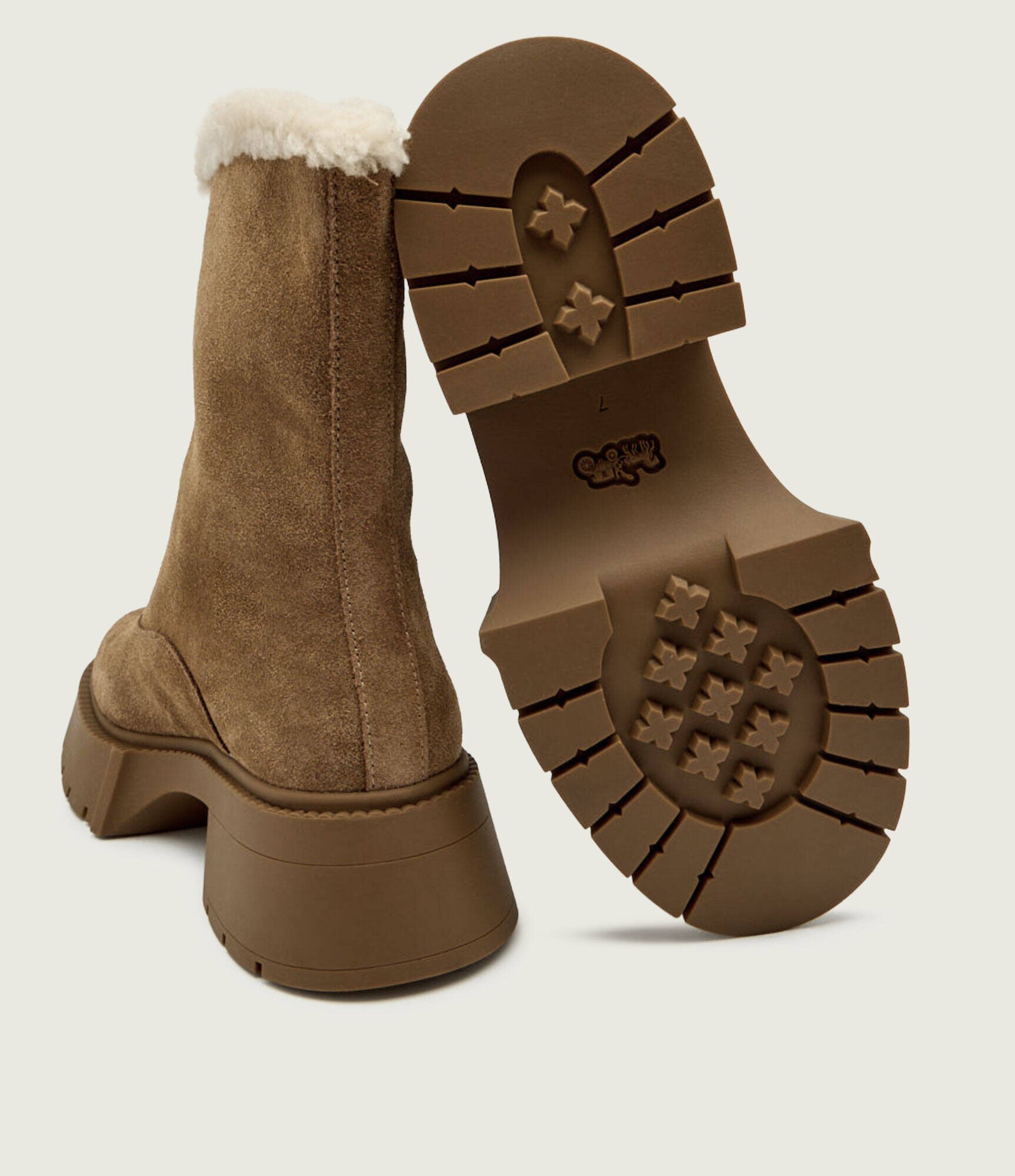 Coach Botine |shearling | piele întoarsă