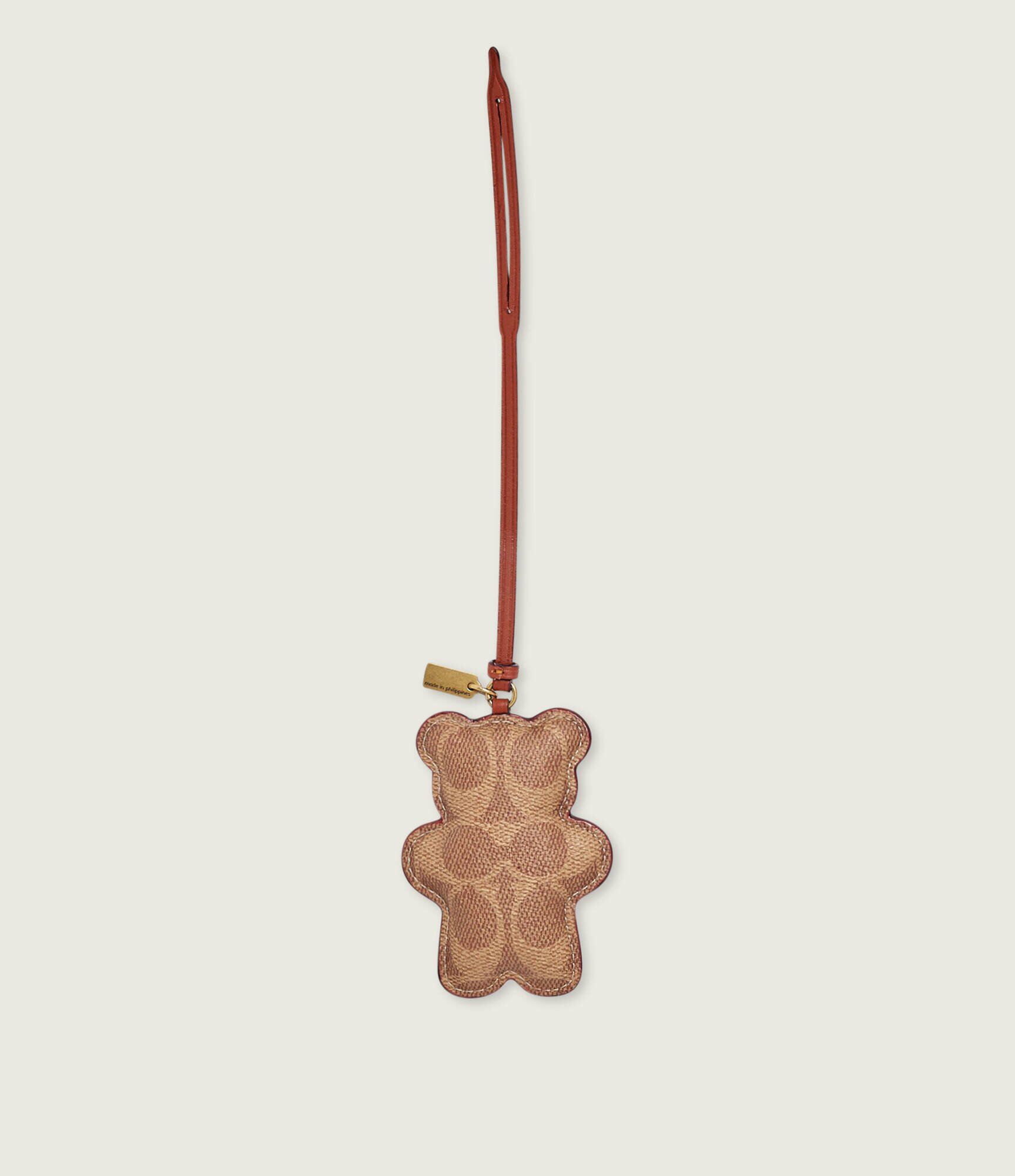 Coach Breloc Bear Puffy cu adaos de piele