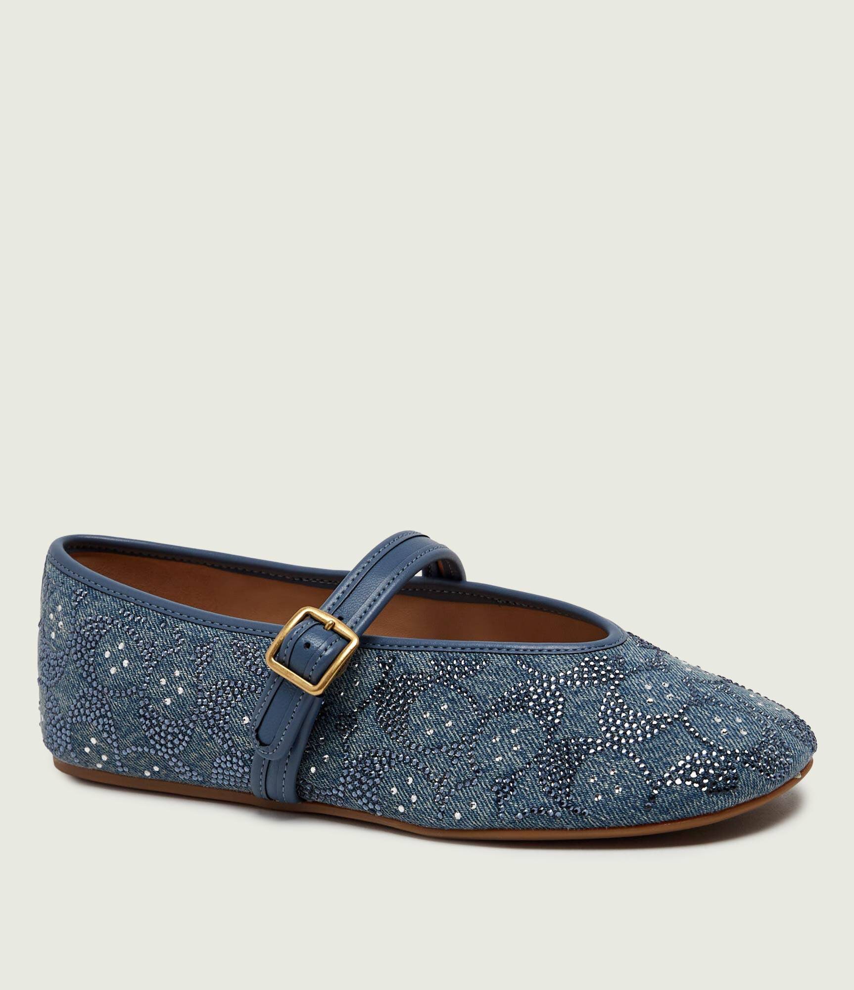 Coach De blugi balerini Signature Mary Jane cu adaos de piele