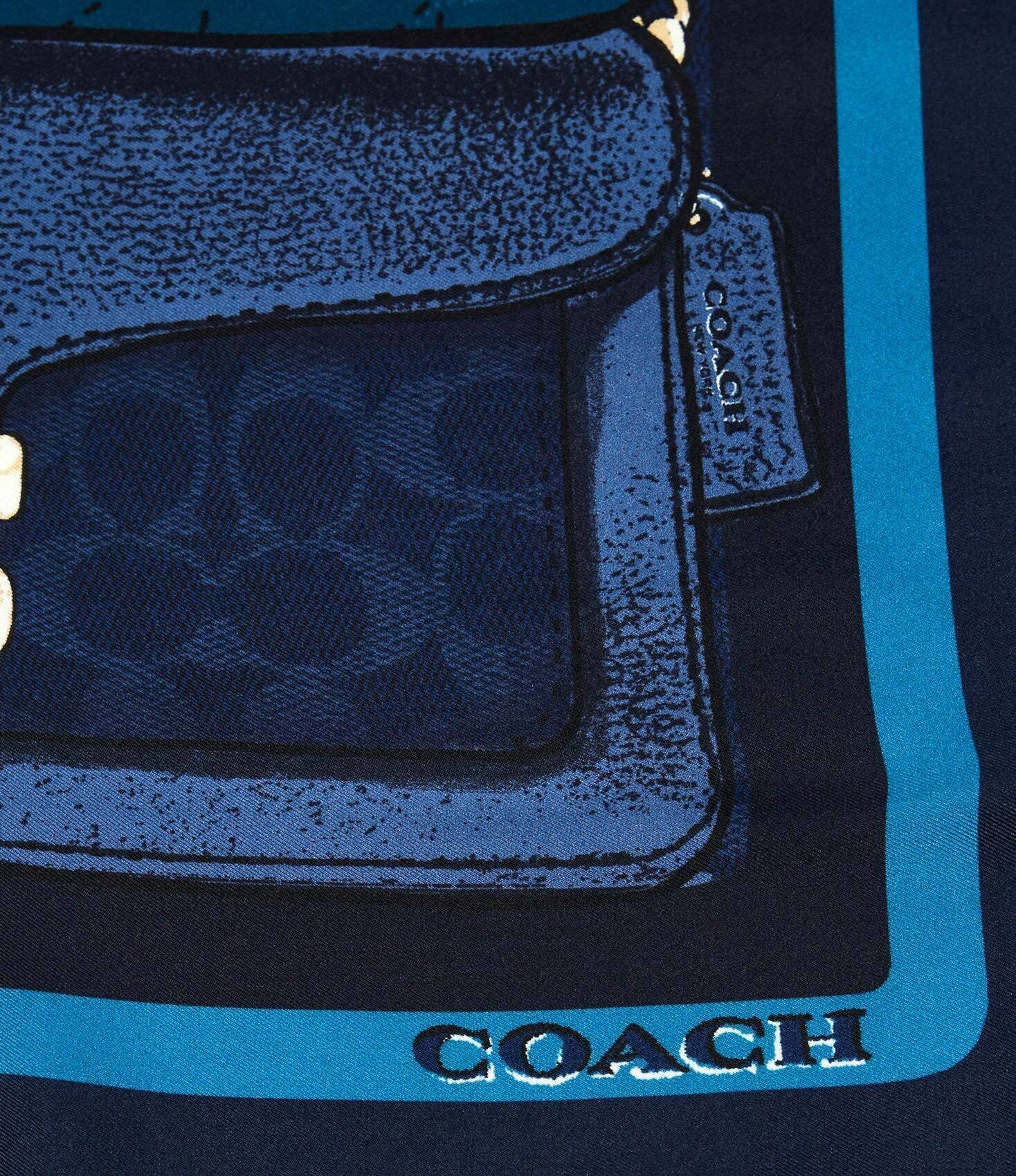 Coach De mătase eșarfă Stacked Tabby