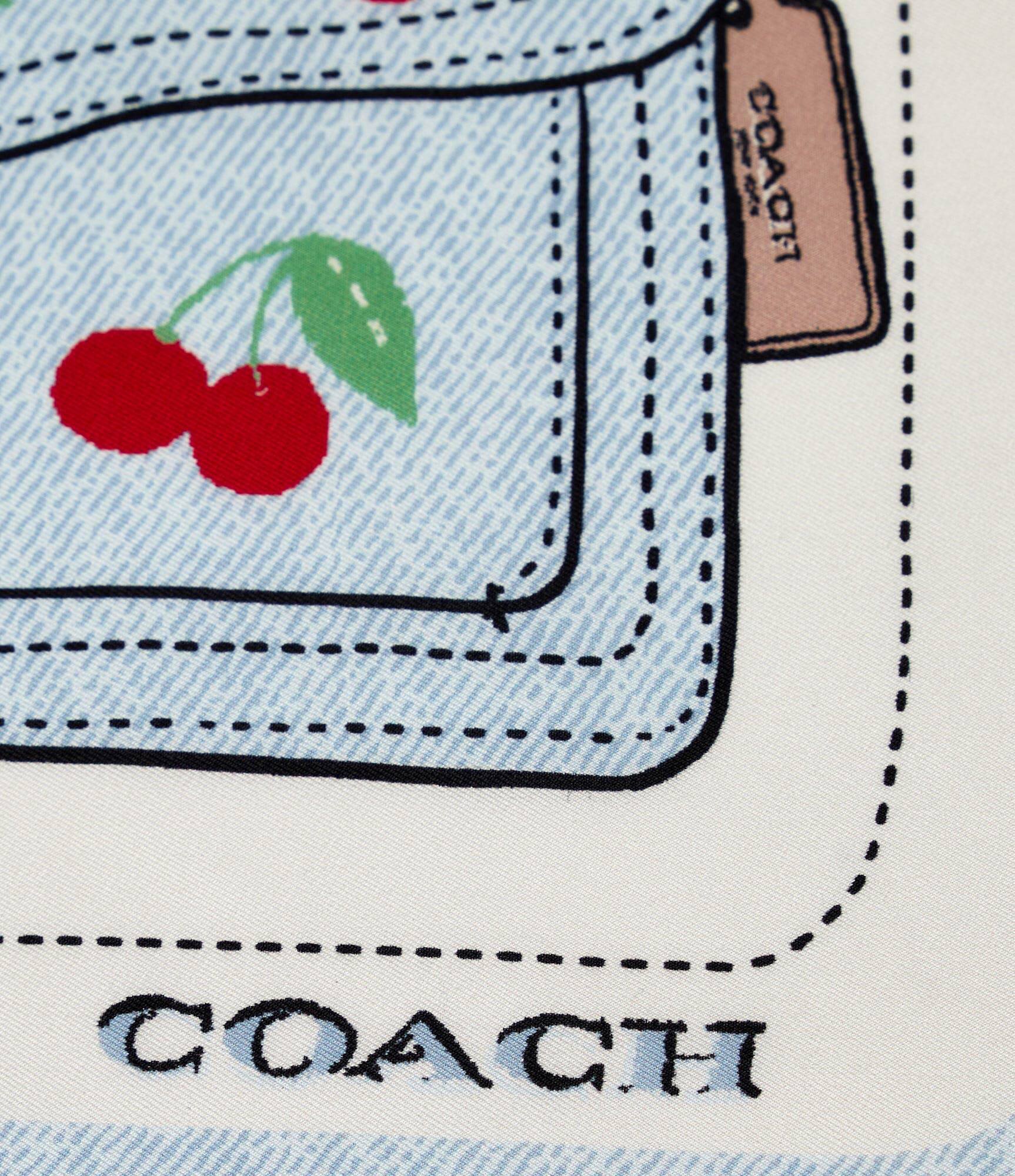 Coach De mătase eșarfă Tabby Cherry
