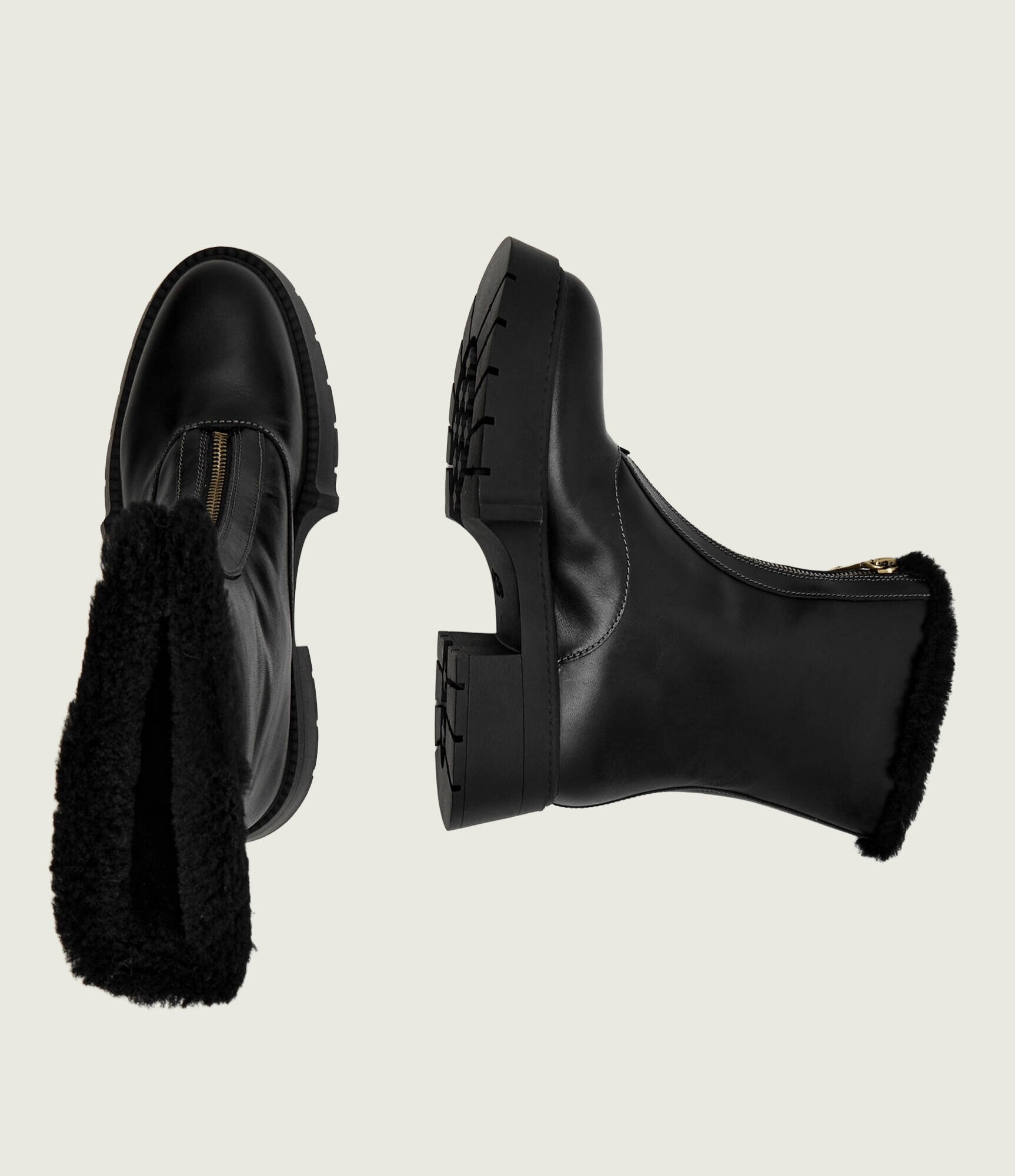 Coach De piele botine cu platformă LEAH | shearling