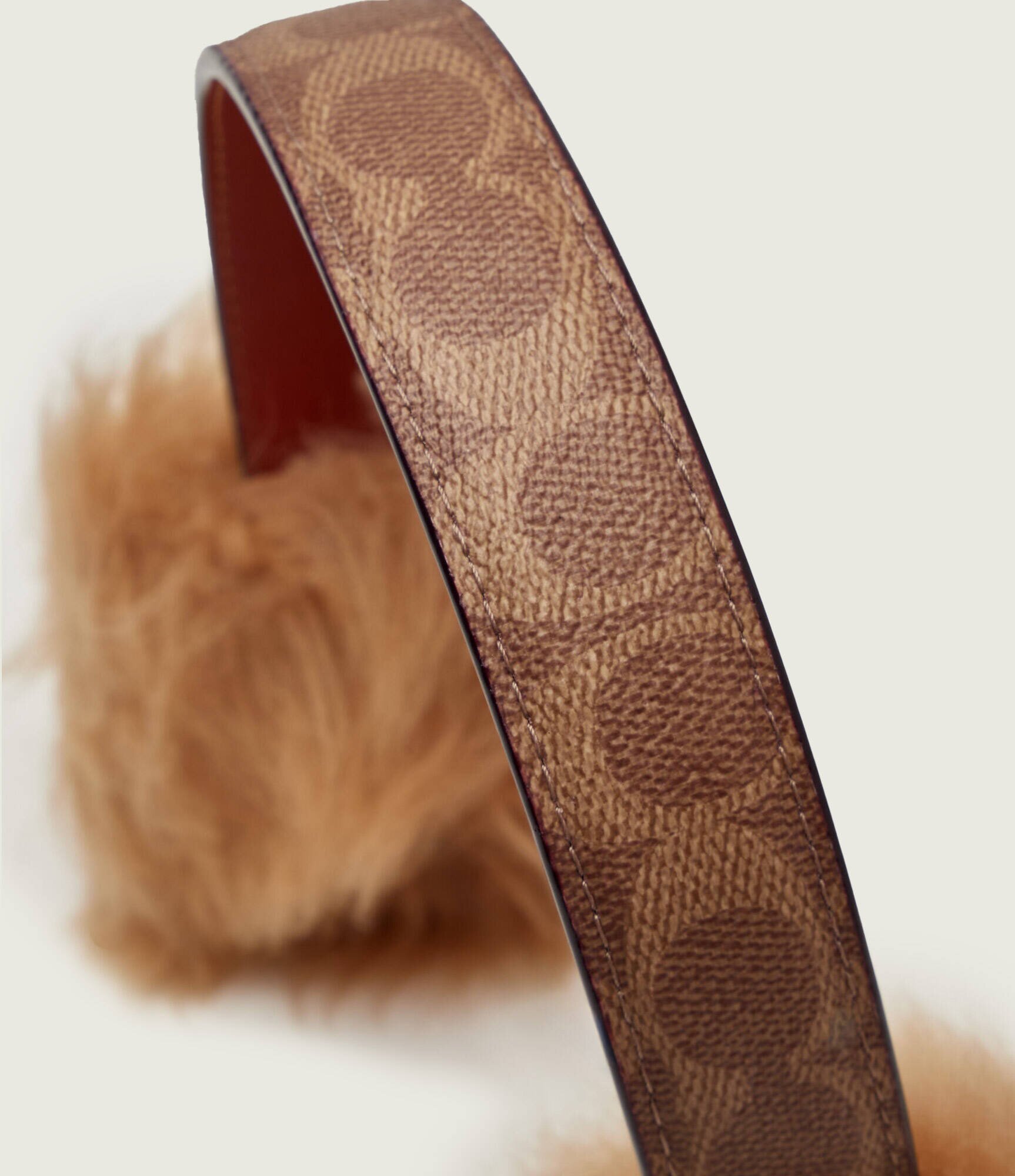 Coach De piele căști SIGNATURE C | shearling